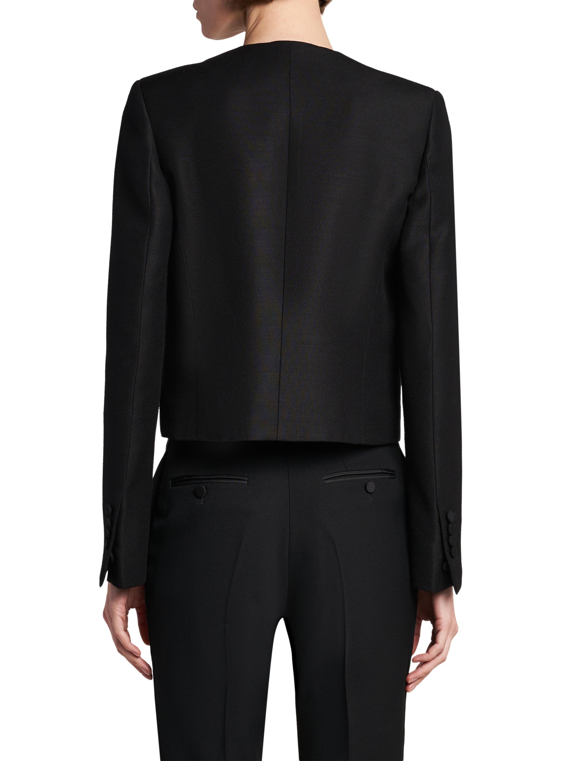 TOM FORD Women's Virgin Wool-Silk Jacket - Black | Thumbnail 5