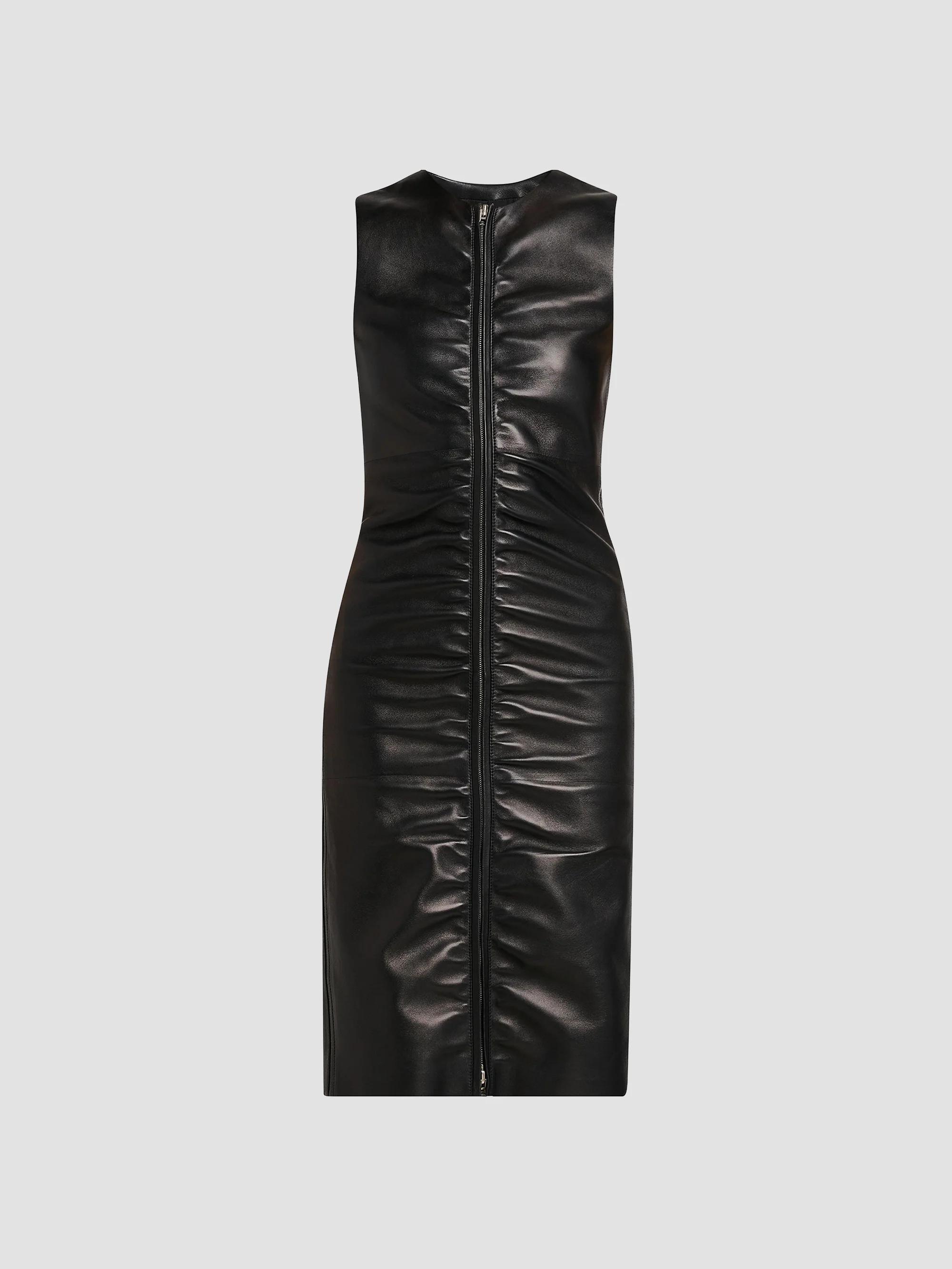 moschino leather dress Seamed Suspender Bustier monk strap shoes