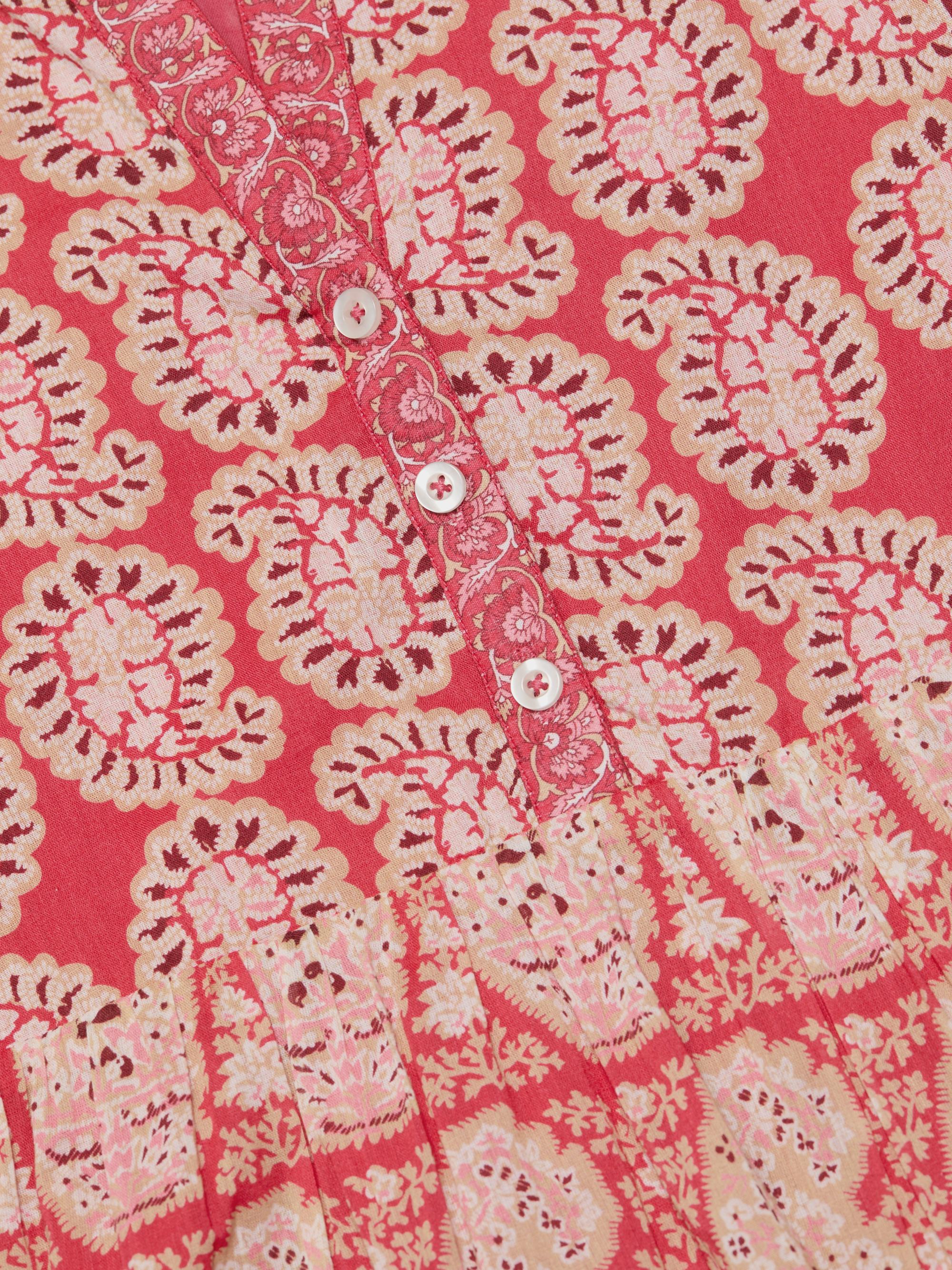 Ro's Garden Women's Sylvia Paisley Cotton Midi-Dress - Red Zahara | Thumbnail 7