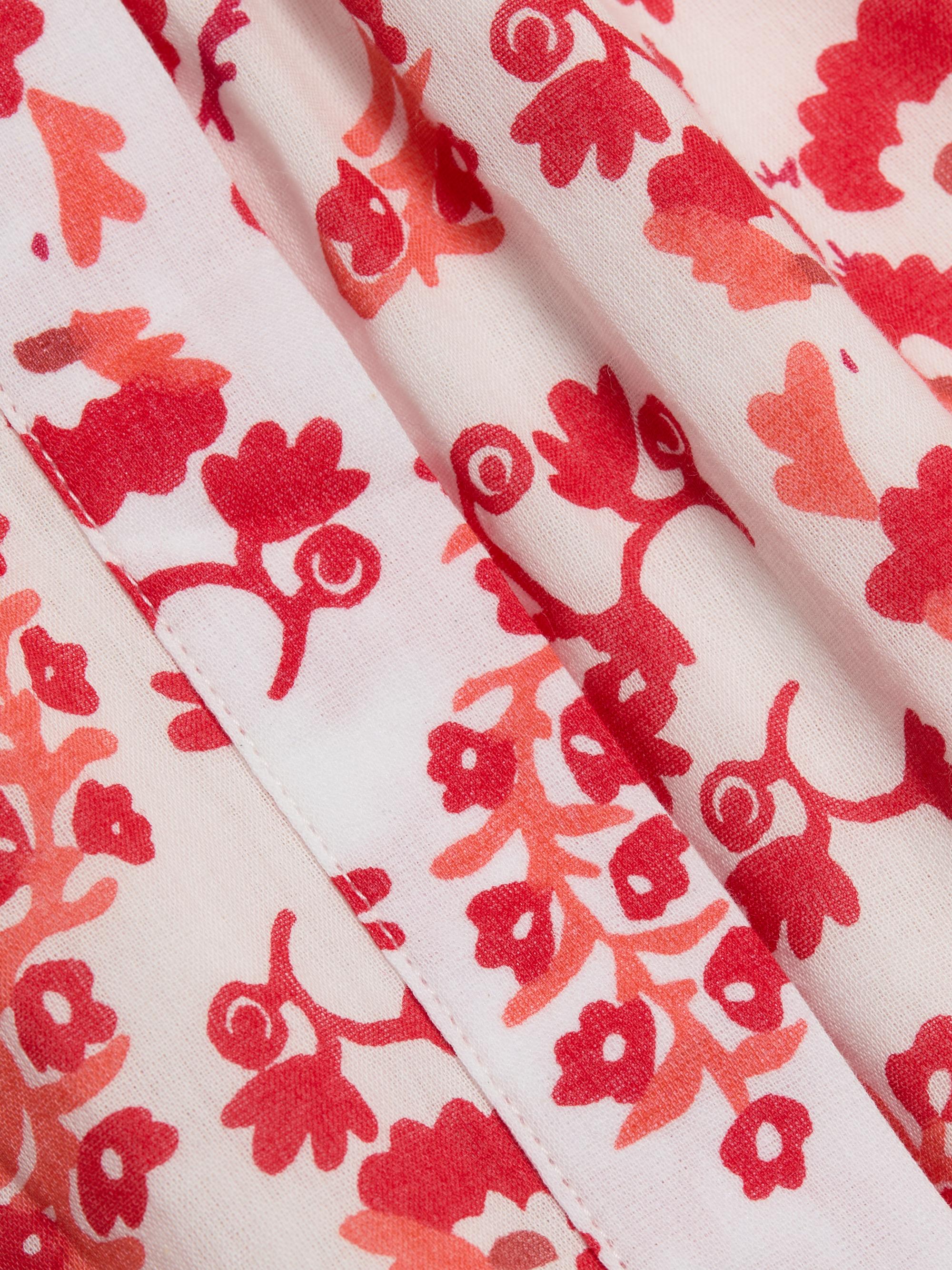 Ro's Garden Women's Regina Floral Cotton Minidress - Red Nilo | Thumbnail 7