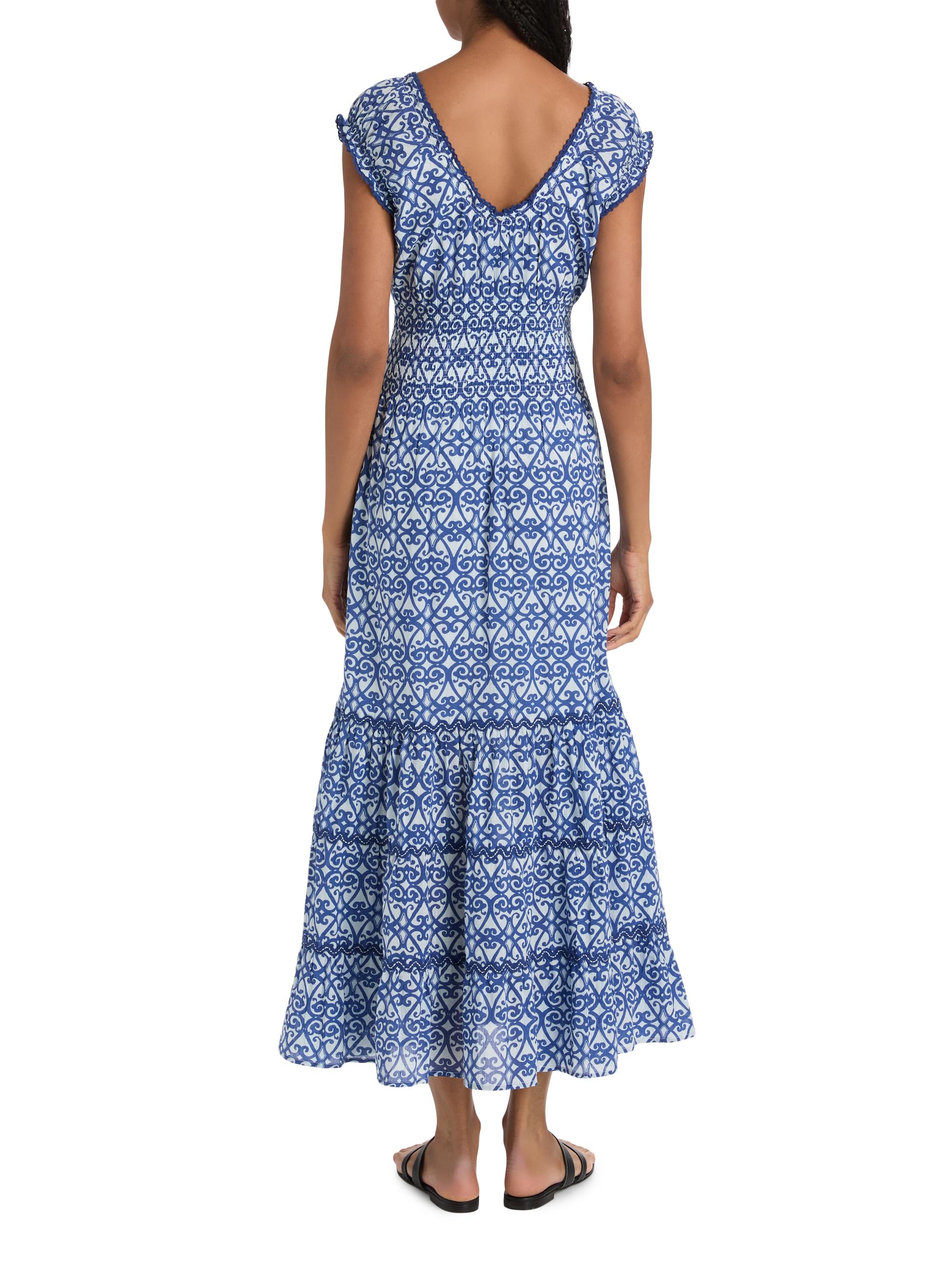 Ro's Garden Women's Hilda Printed Cotton Midi-Dress - Blue Siro | Thumbnail 5