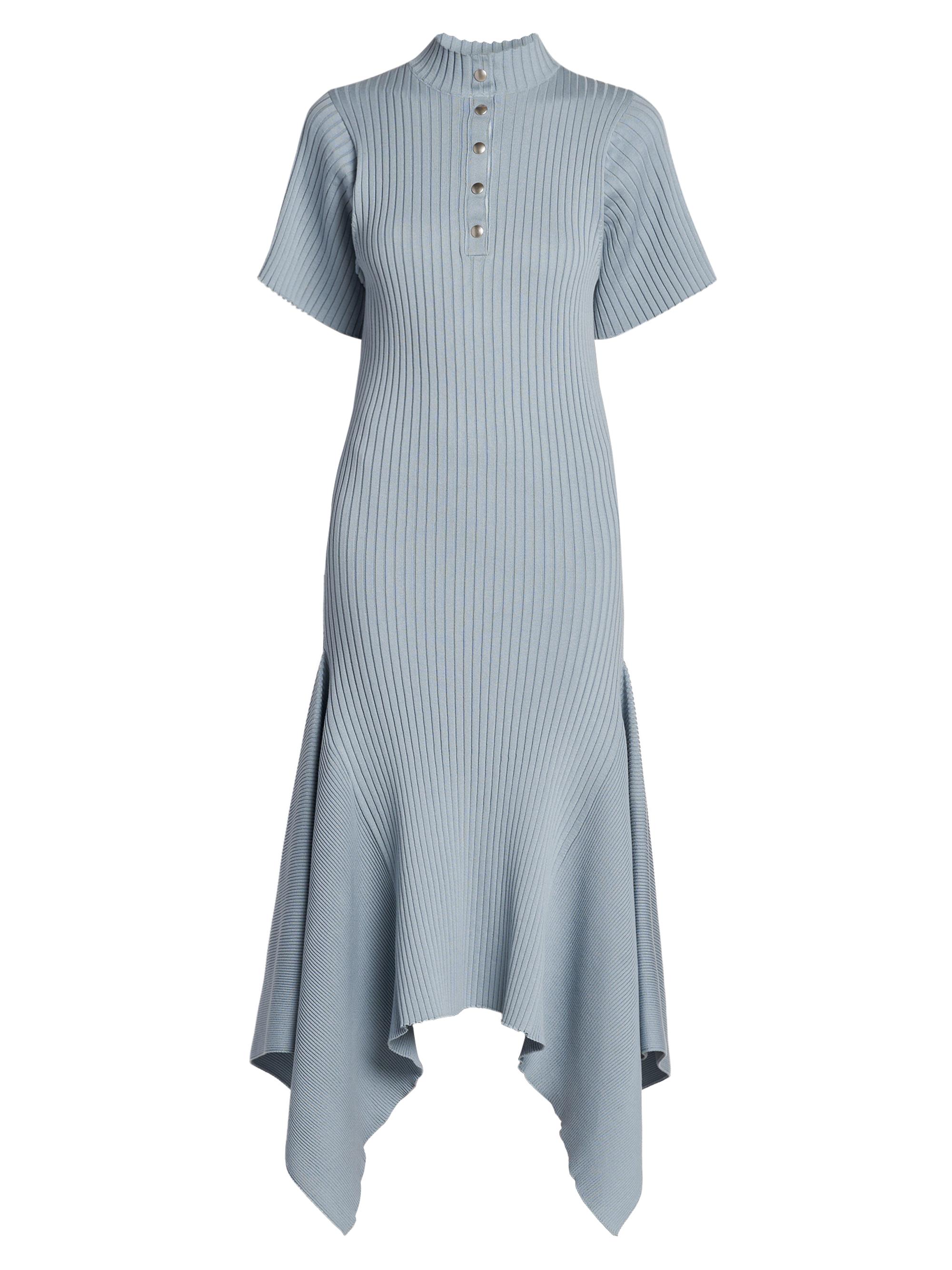 Stella McCartney Rib-Knit Cotton Polo Midi Dress | Saks Fifth Avenue