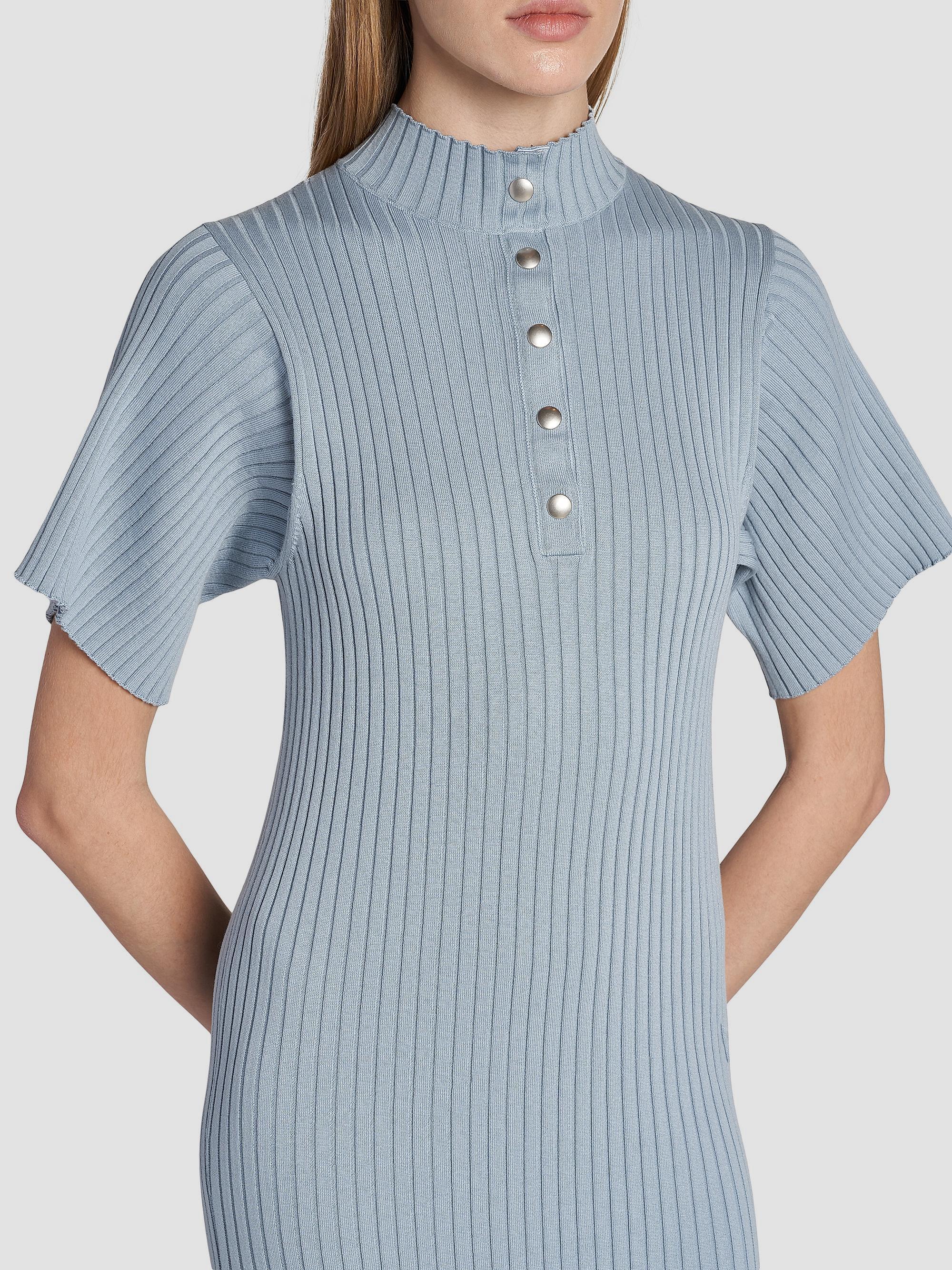 polo collar rib knit midi dress MICHAEL Michael Kors Core Polo Rib-Knit Midi-Dress