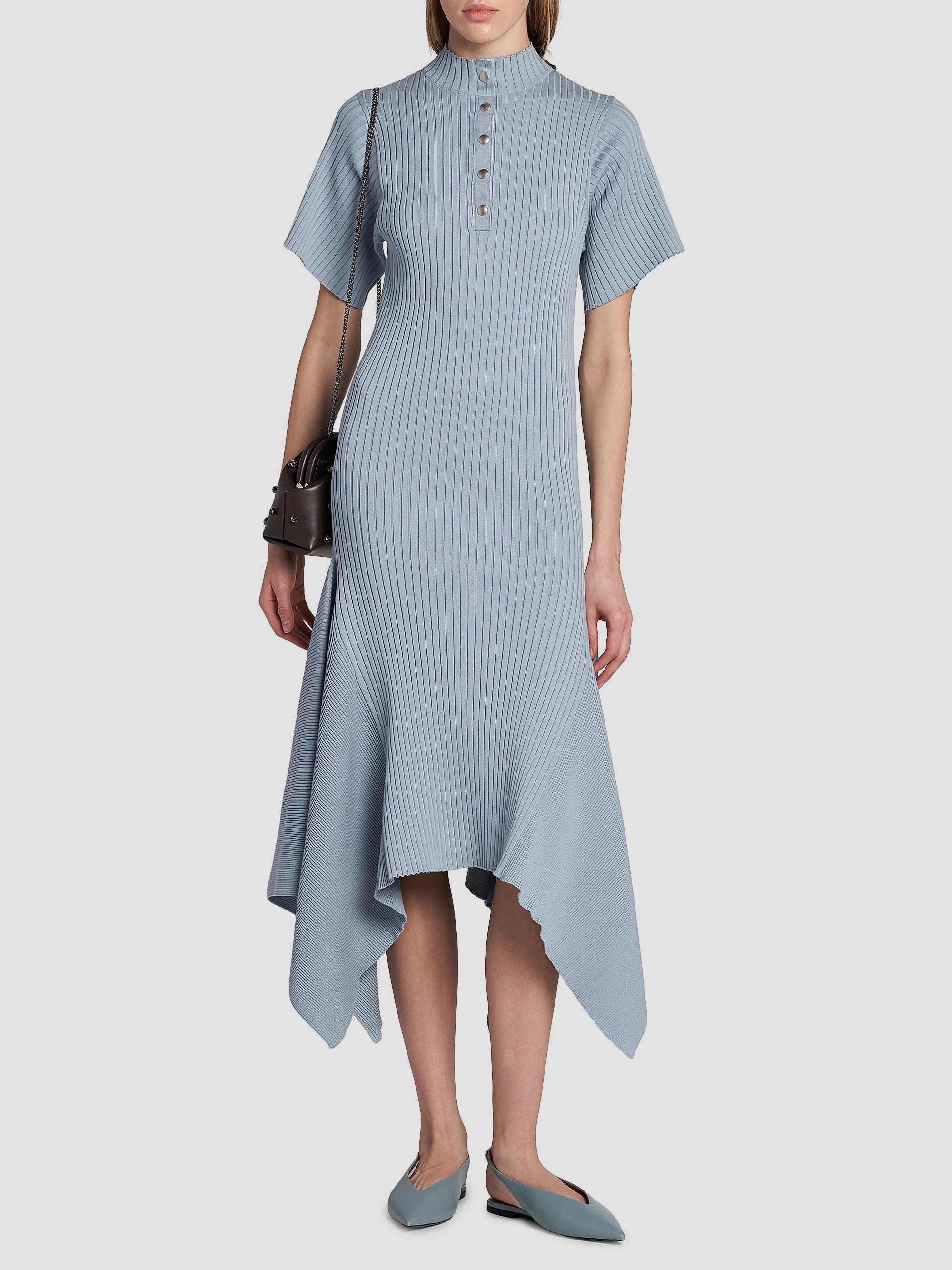 Stella McCartney Rib-Knit Cotton Polo Midi Dress | Saks Fifth Avenue