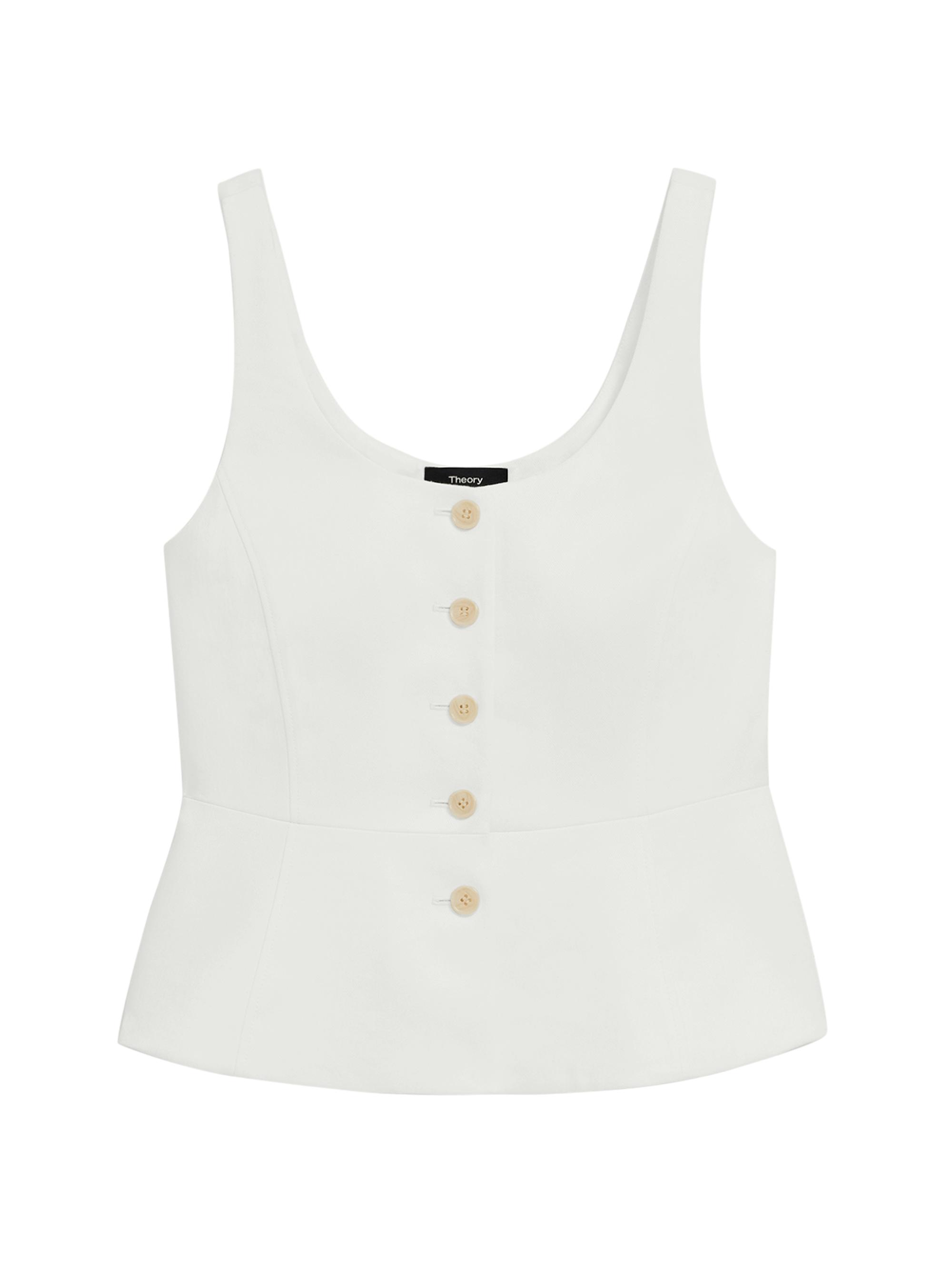 Theory Women's Peplum Linen Vest -
