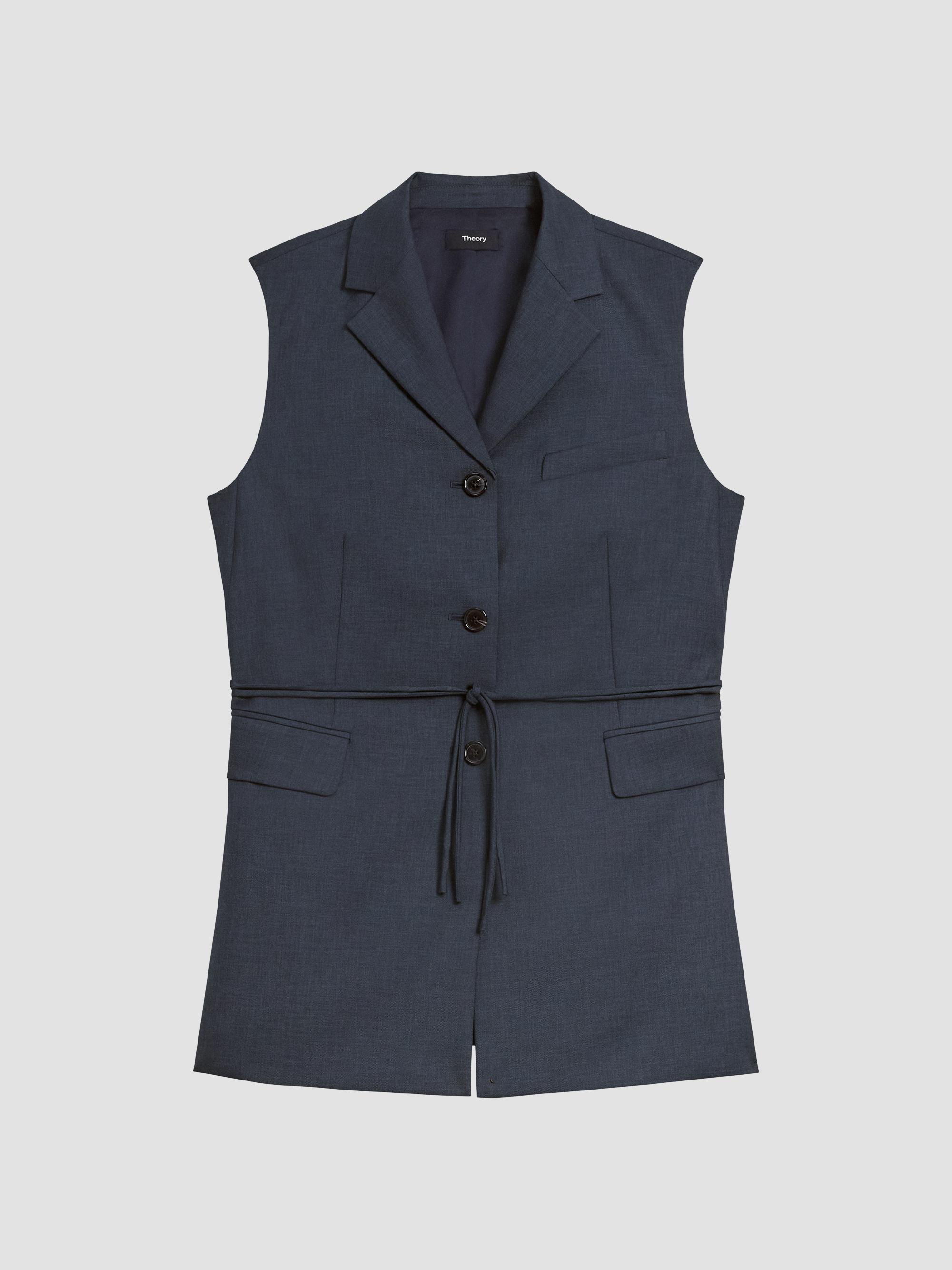Theory Cinched-Waist Vest | Saks Fifth Avenue