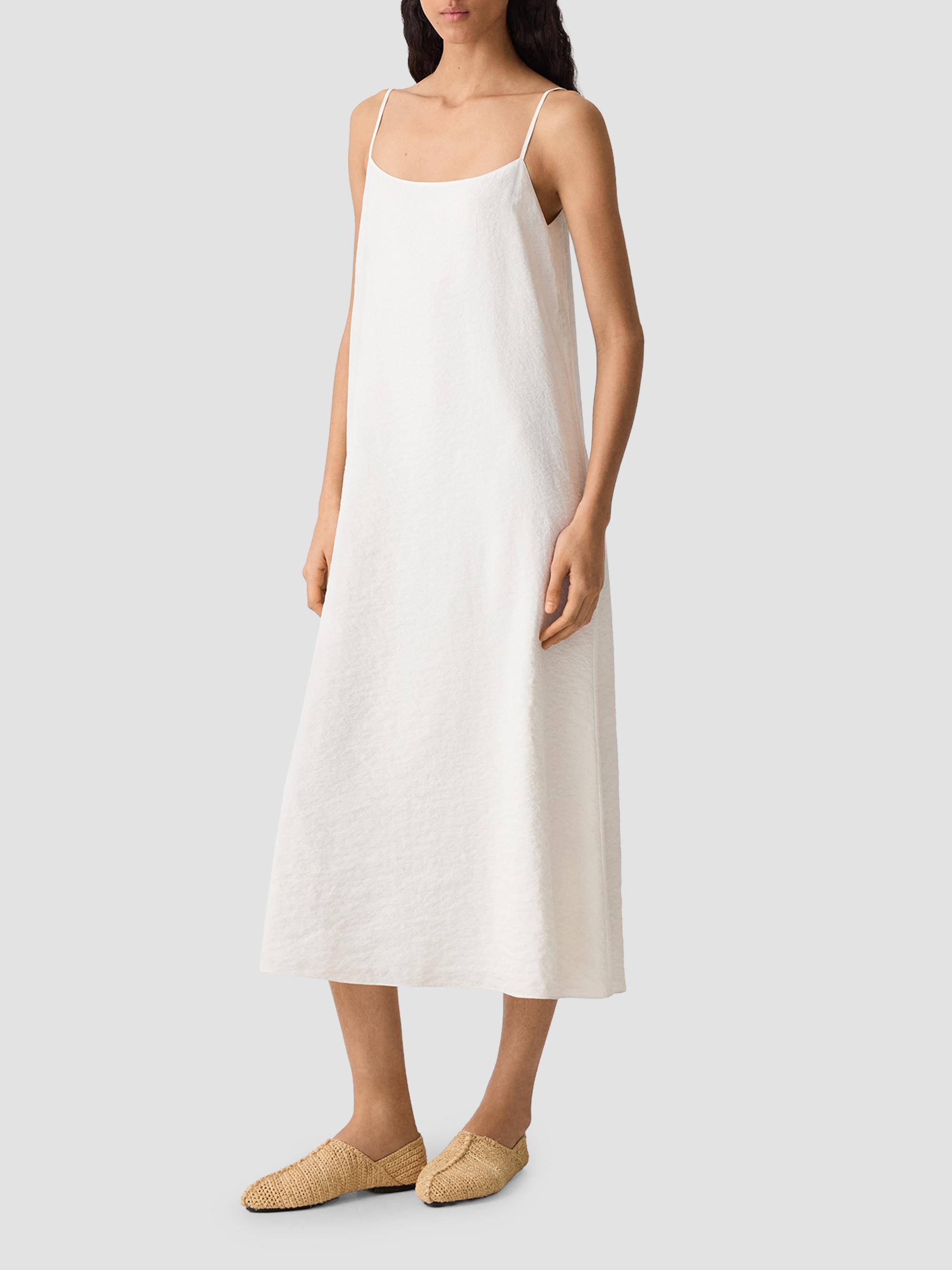 Theory Textured Silk-Blend Midi Slipdress | Saks Fifth Avenue