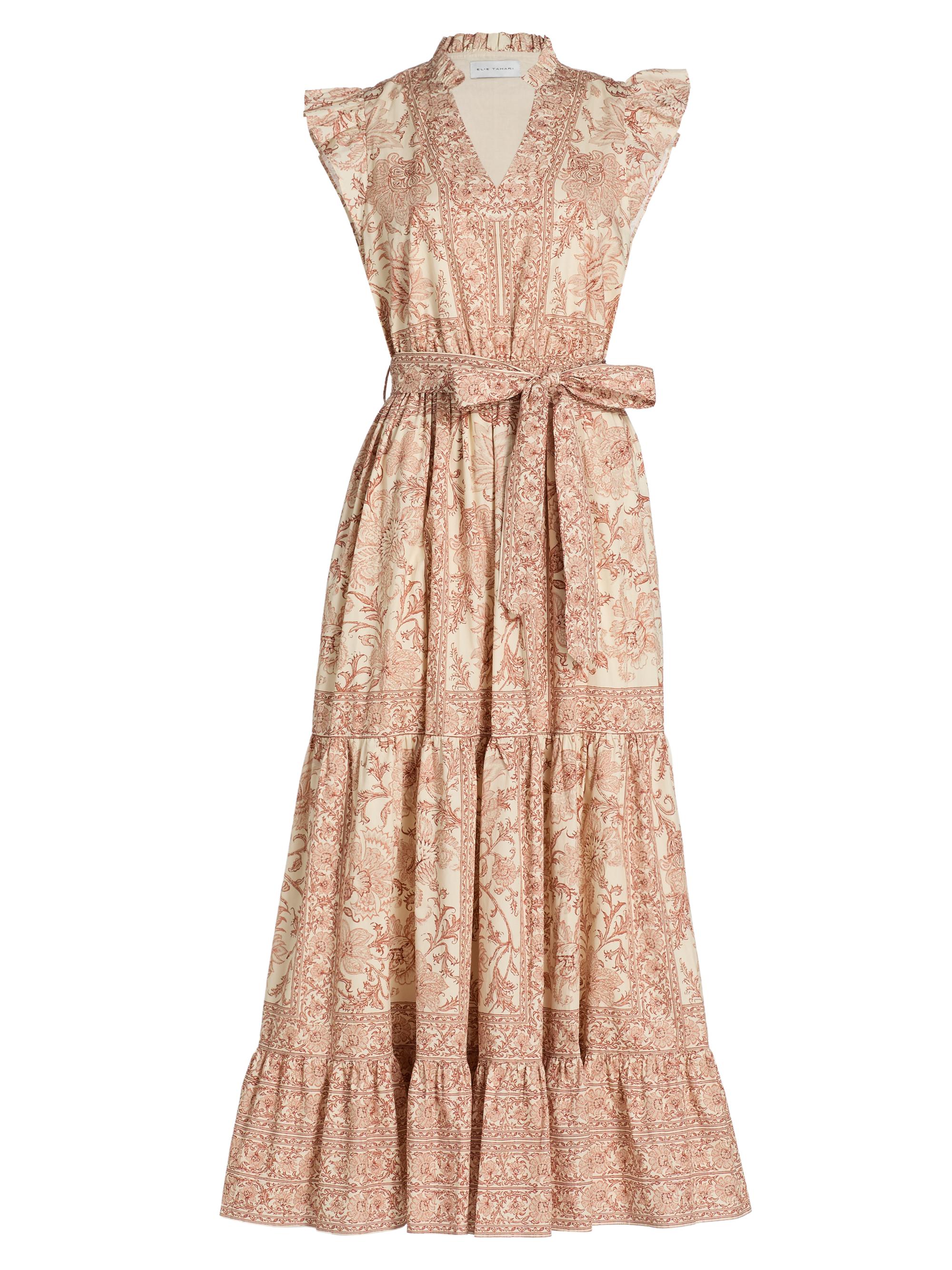 Elie Tahari Women's The Eden Printed Cotton Maxi Dress - Cypress Vine Print
