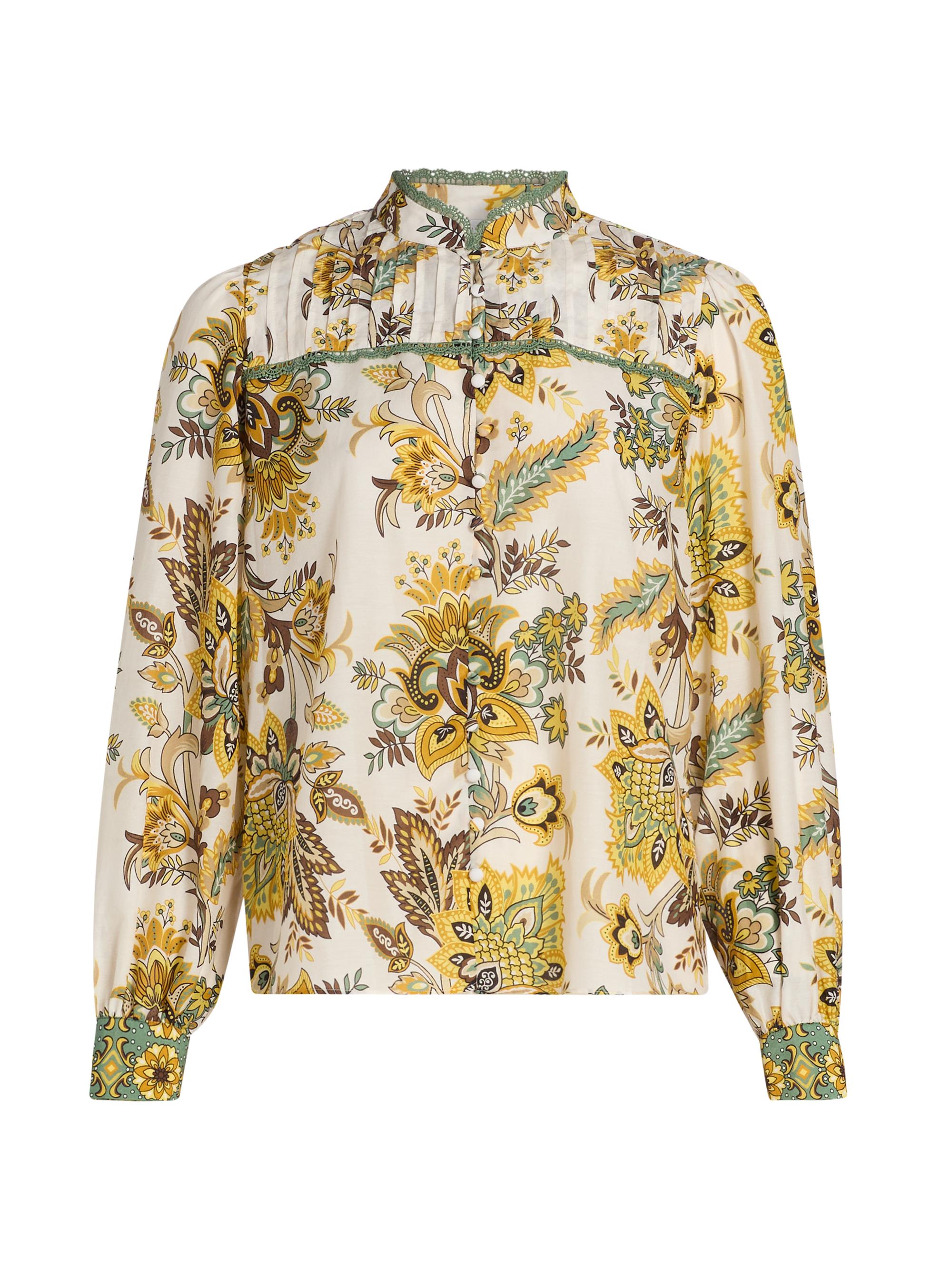 Elie Tahari Women's The Athena Floral Cotton-Silk Blouse - Sunray Floral Print