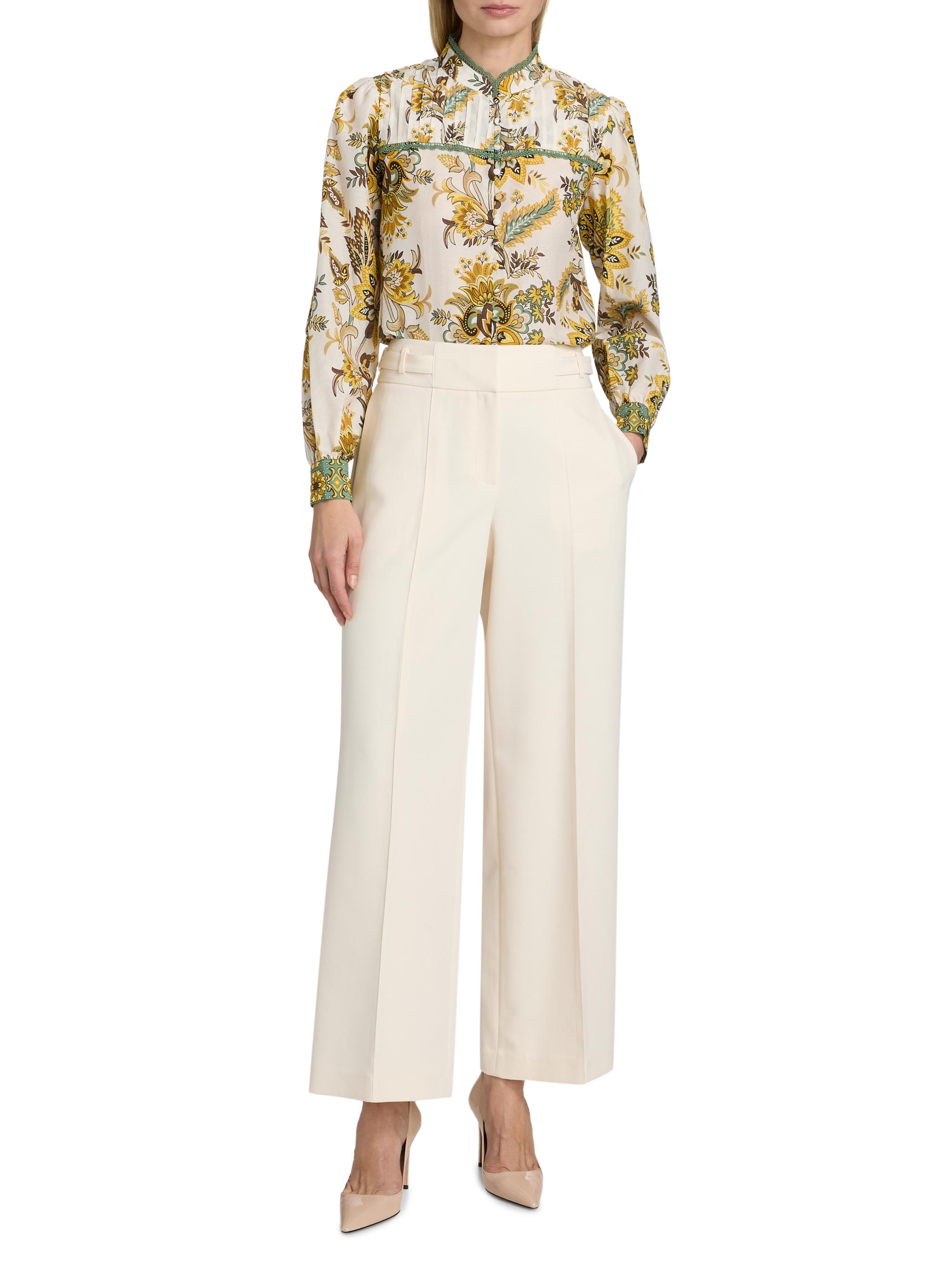 Elie Tahari Women's The Athena Floral Cotton-Silk Blouse - Sunray Floral Print | Thumbnail 2