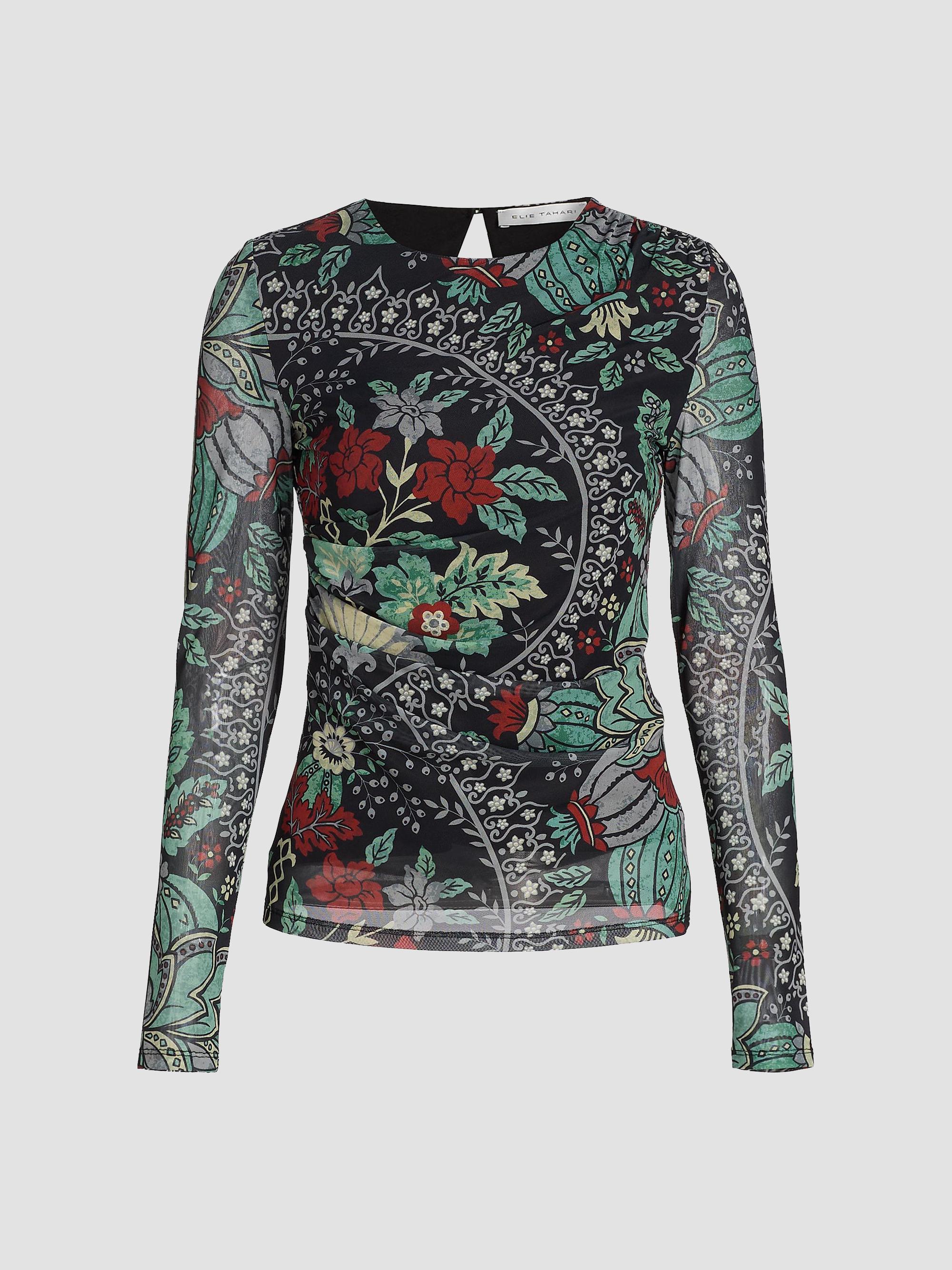 ALICE + OLIVIA Delaina Tarot Turtleneck Top | Saks Fifth Avenue
