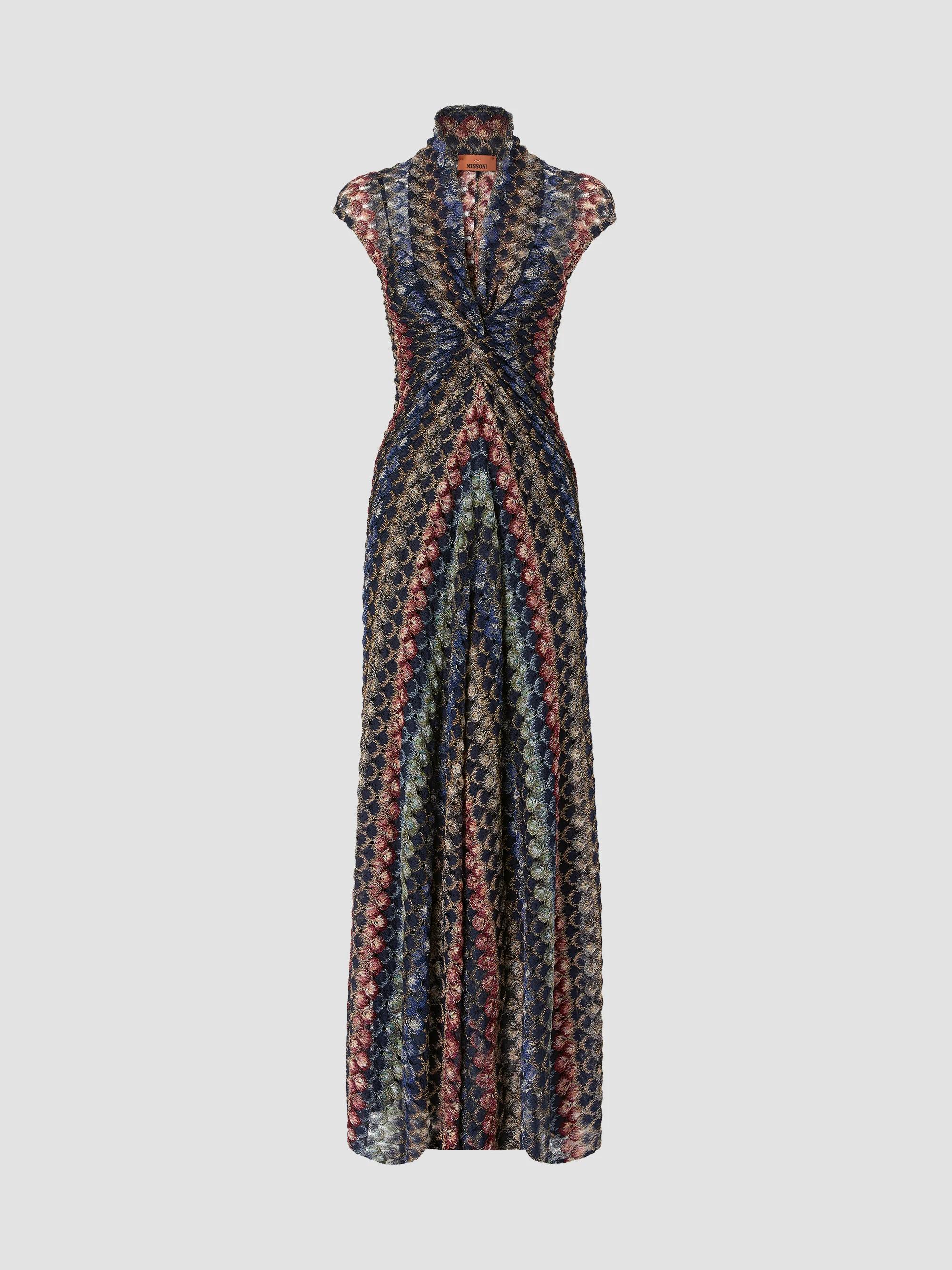 Maison Common Embroidered Zebra Silk Georgette Midi-Dress | Saks