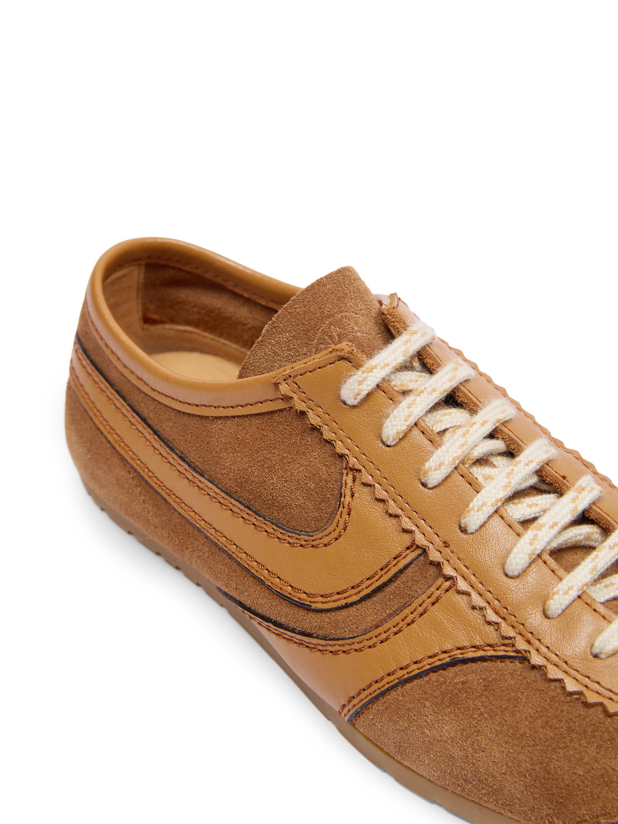Dries Van Noten Women's Round-Toe Suede Low-Top Sneakers - Tan | Thumbnail 6