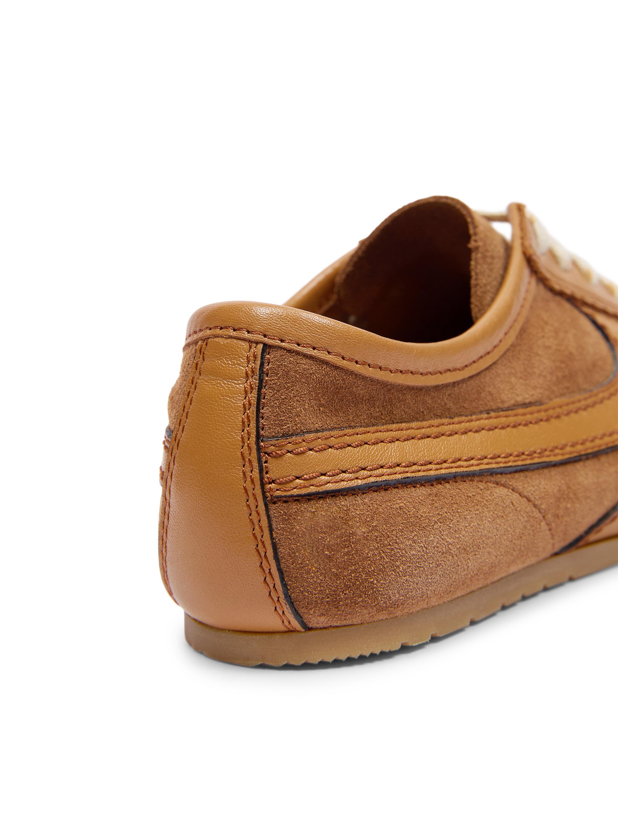 Dries Van Noten Women's Round-Toe Suede Low-Top Sneakers - Tan | Thumbnail 7