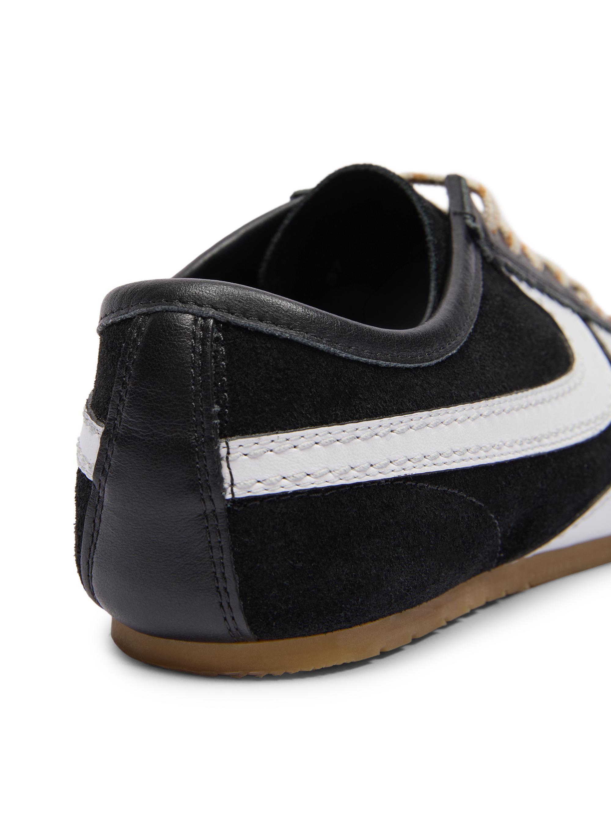 Dries Van Noten Women's Suede Low-Top Sneakers - Black White | Thumbnail 6