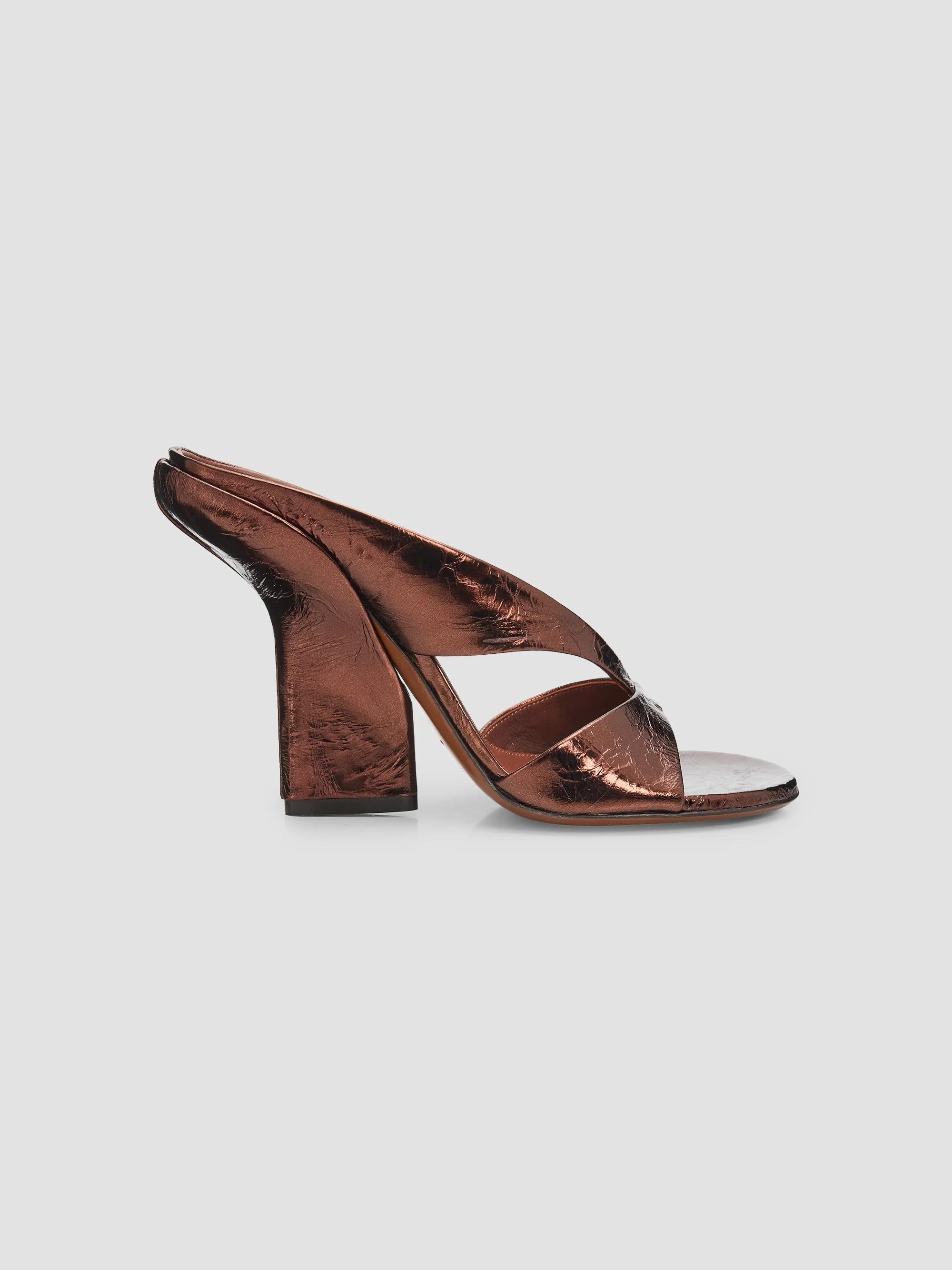 新品未使用！MANOLO BLAHNIK 茶レザー ミュール 保存袋付き Manolo Blahnik Jadarona 70MM Leather Mules | Saks Fifth Avenue