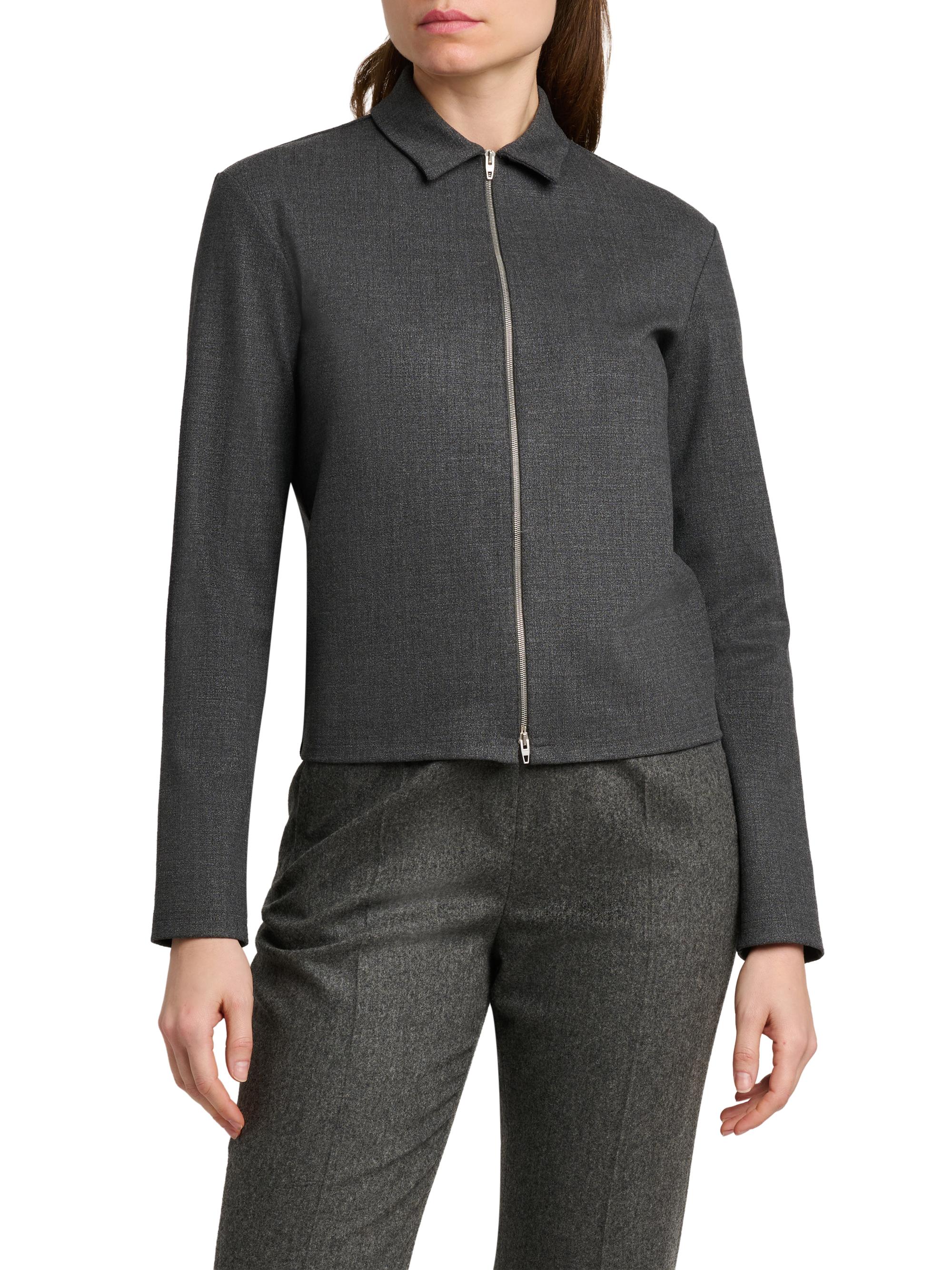 Jil Sander Stretch-Wool Zip-Front Shirt | Saks Fifth Avenue