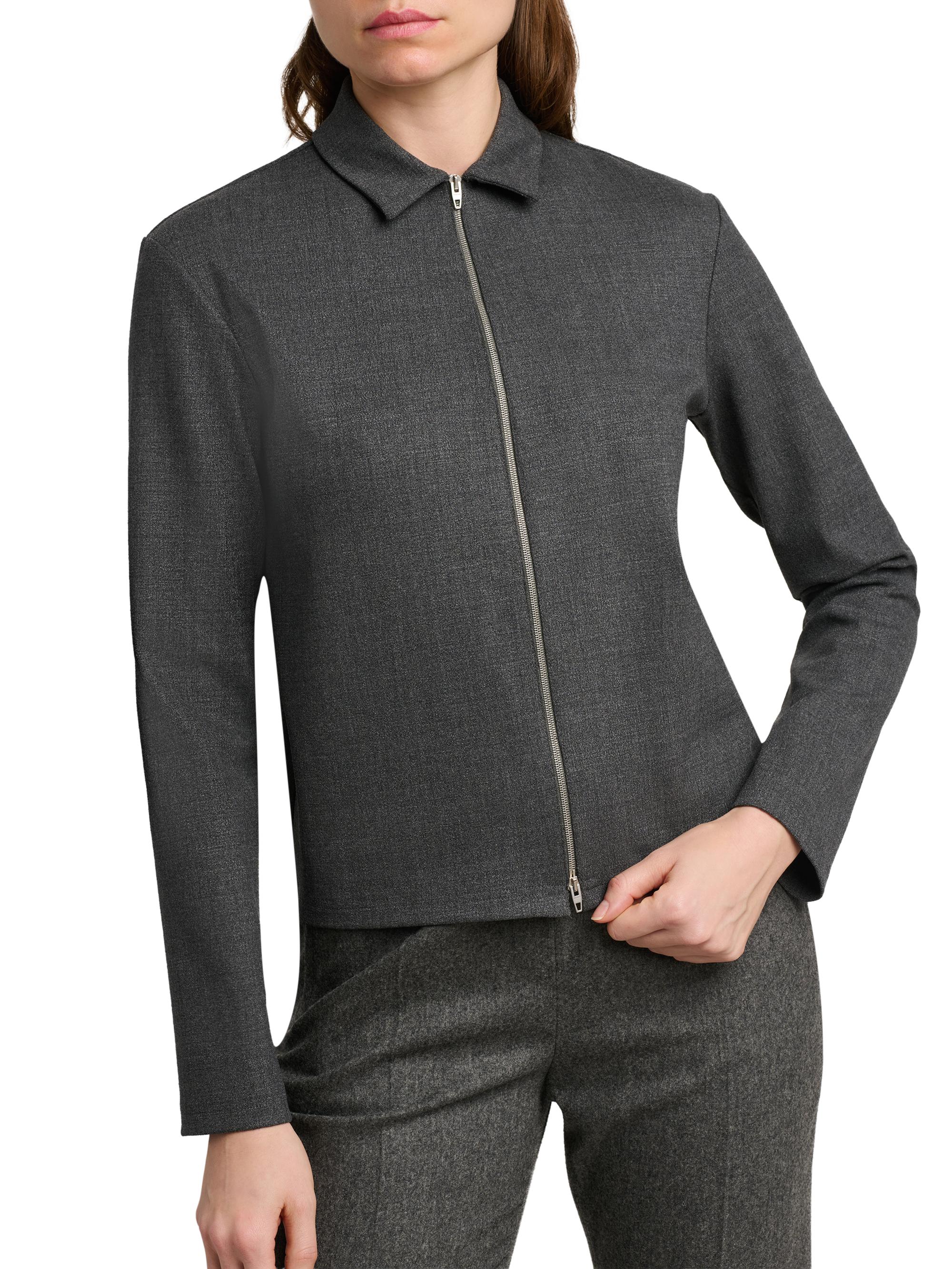 Jil Sander Stretch-Wool Zip-Front Shirt | Saks Fifth Avenue