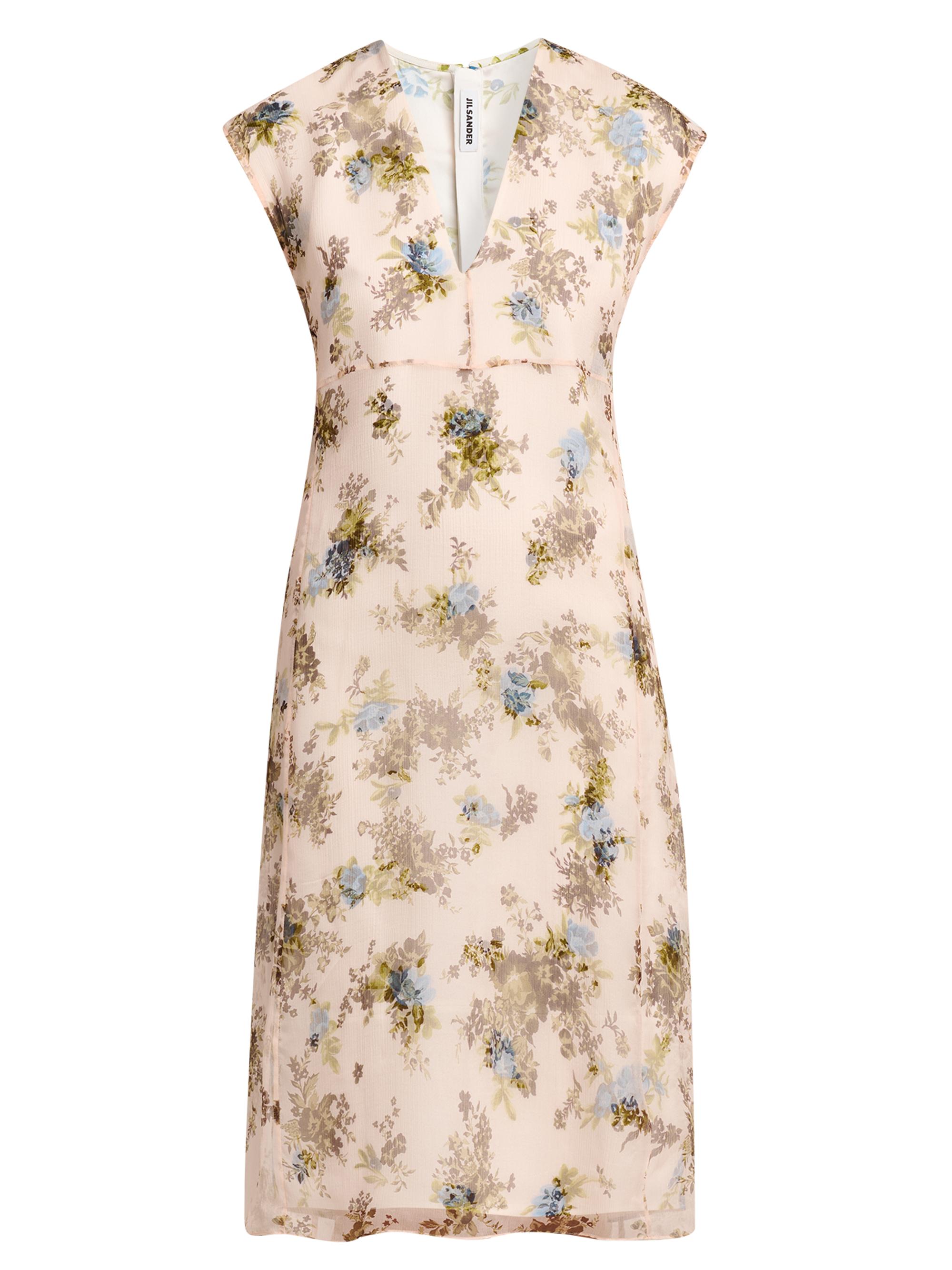 Jil Sander Women's Floral Silk Crepe Dress - Peonia