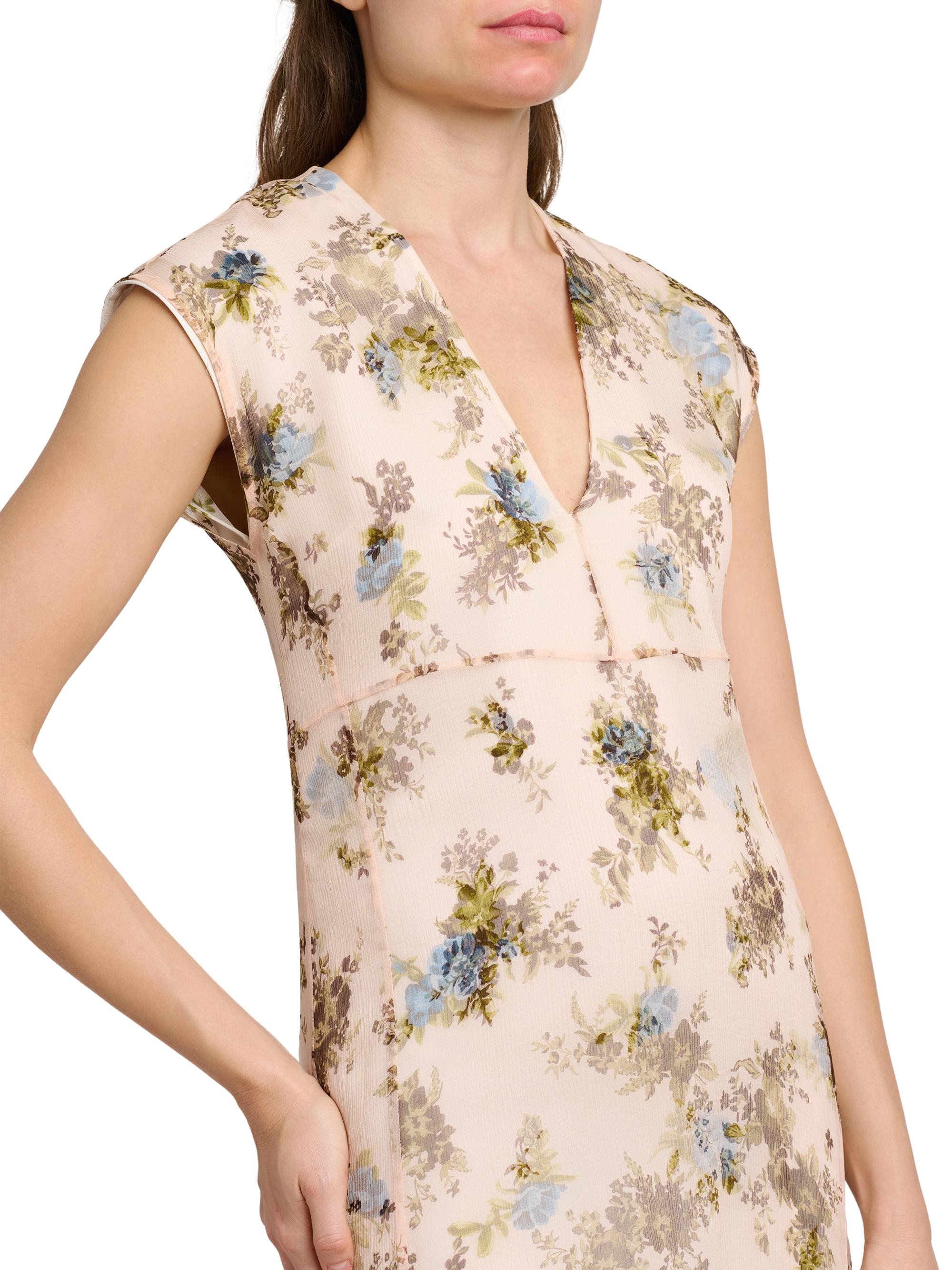 Jil Sander Women's Floral Silk Crepe Dress - Peonia | Thumbnail 6