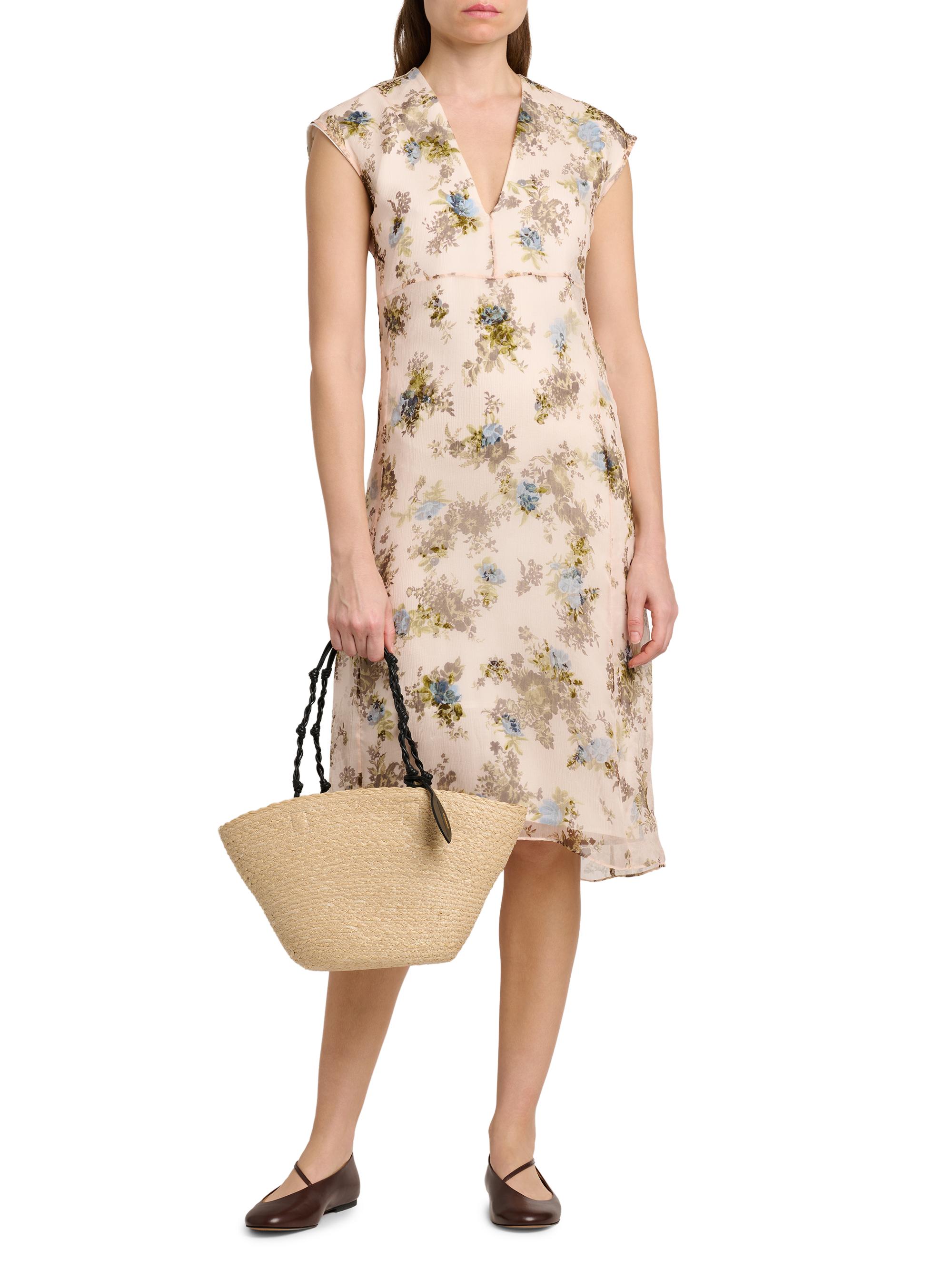 Jil Sander Women's Floral Silk Crepe Dress - Peonia | Thumbnail 2
