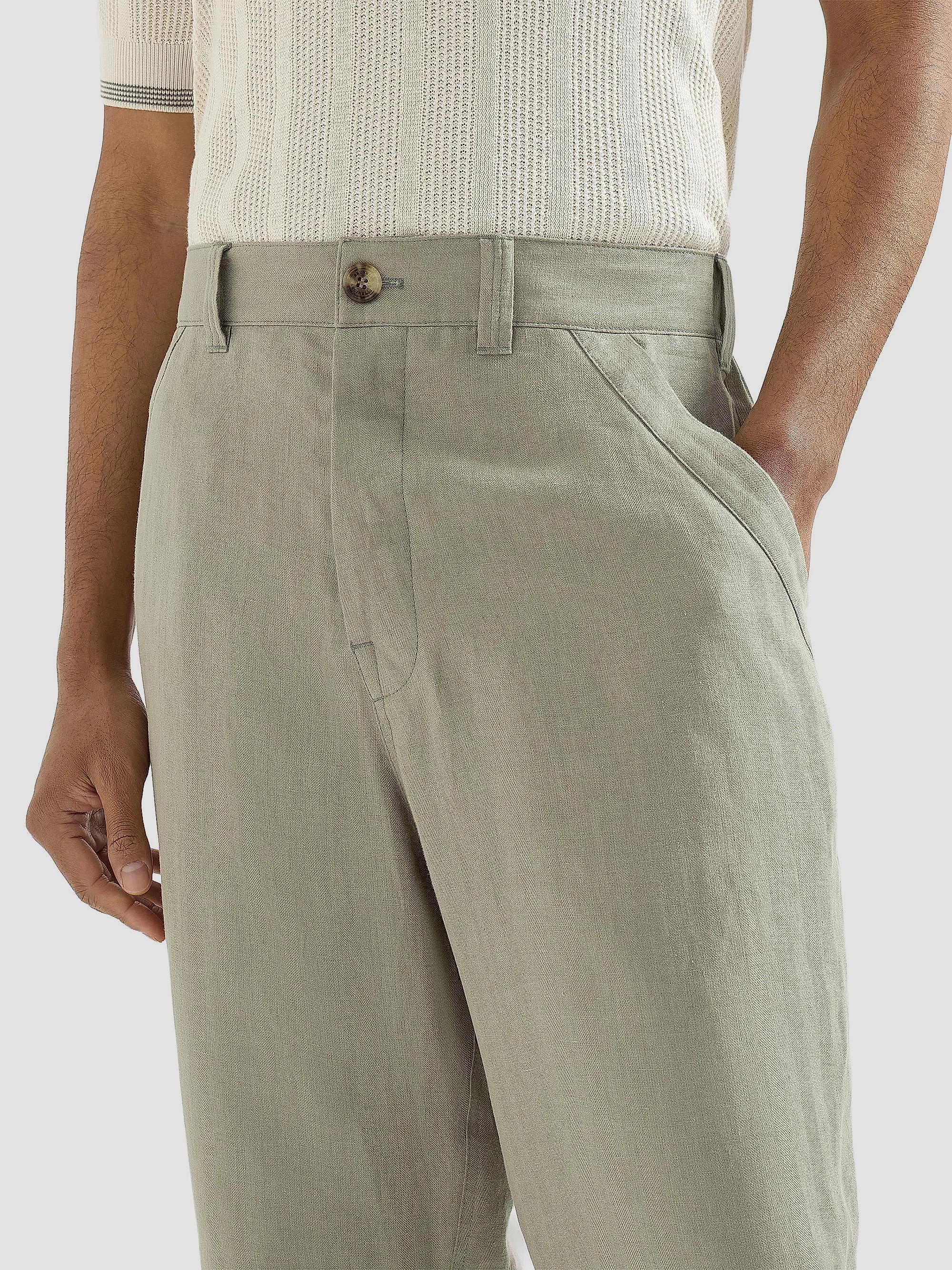 Brunello Cucinelli Linen Micro Chevron Trousers with Drawstrings | Saks ...