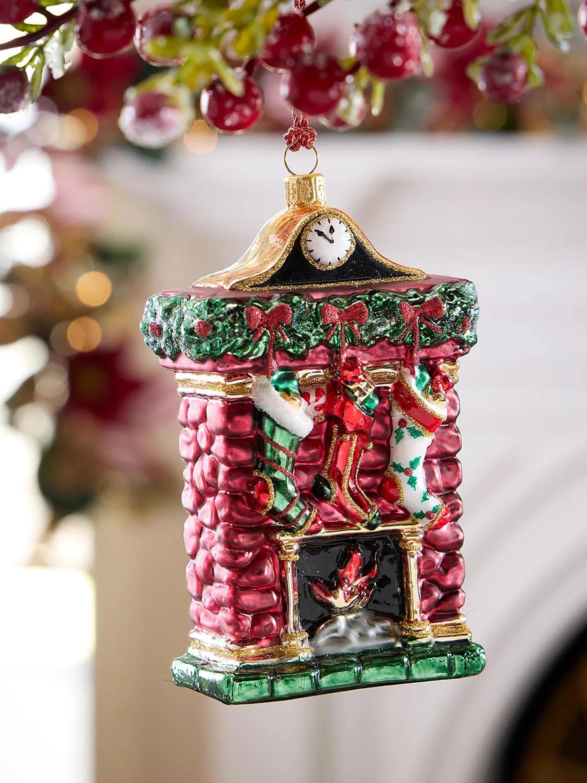 Exclusively Ours Chimney With Stockings Glass Ornament | Saks Fifth Avenue