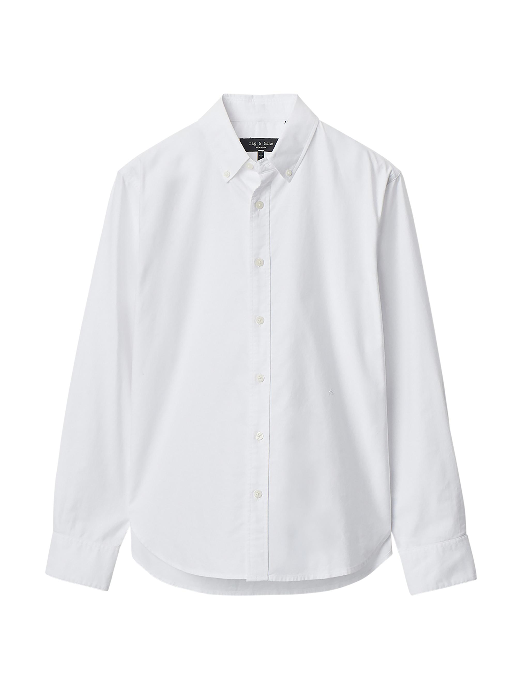 rag & bone Men's Oxford Cotton Button-Down Shirt - White