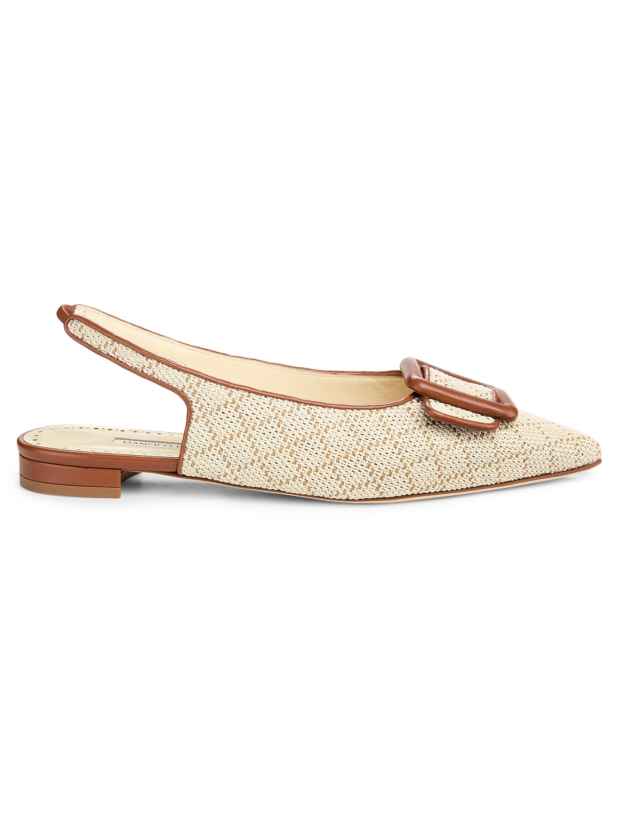 Manolo Blahnik Veralli Woven Ballet Flats | Saks Fifth Avenue