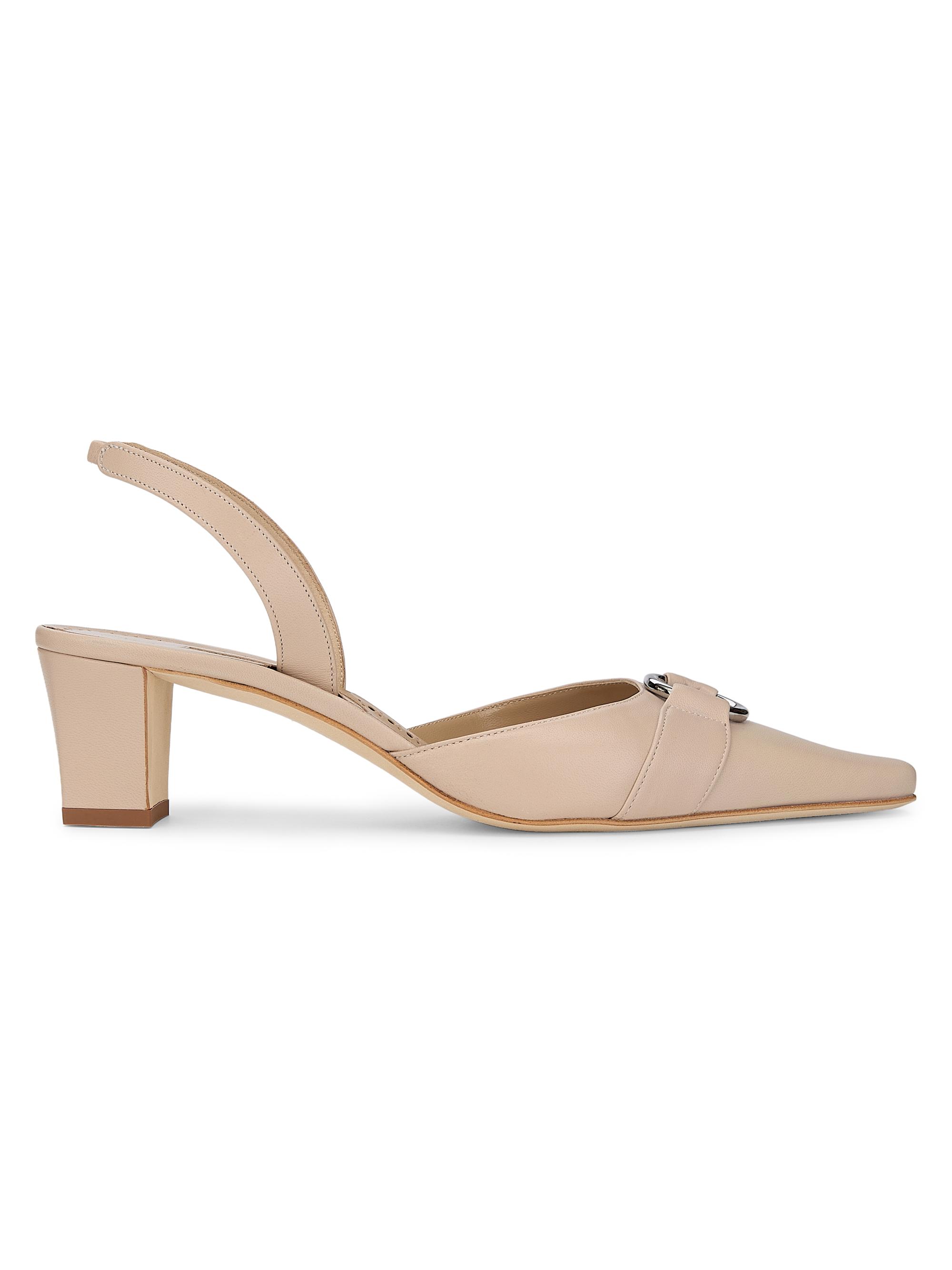 Manolo Blahnik Trixa 50MM Leather Pumps | Saks Fifth Avenue