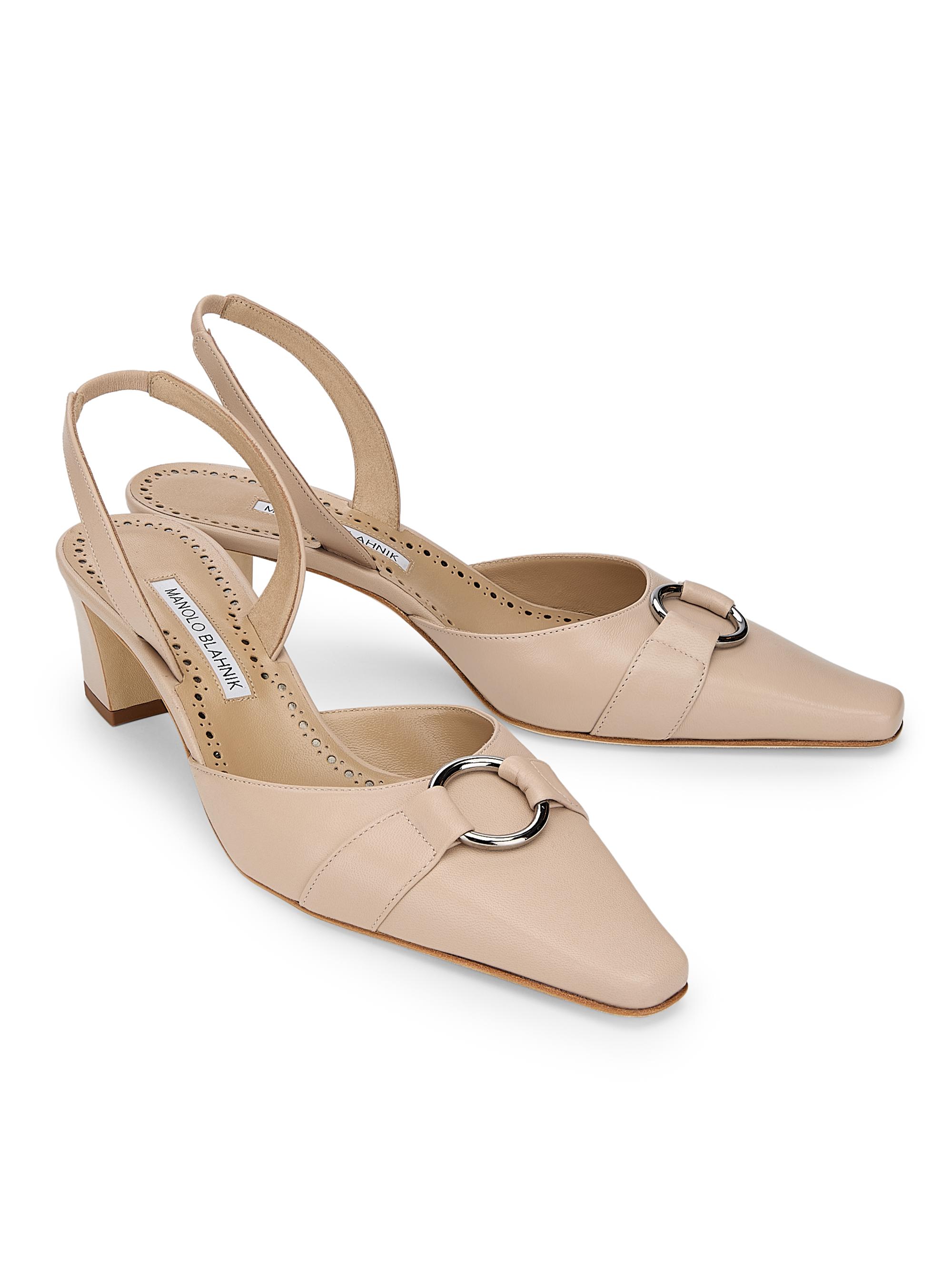 Manolo Blahnik Trixa 50MM Leather Pumps | Saks Fifth Avenue