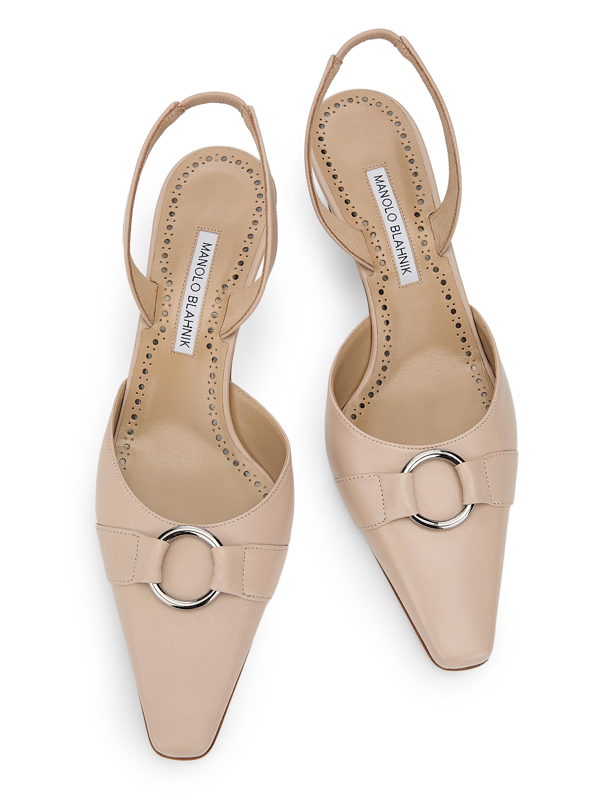 Manolo Blahnik Trixa 50MM Leather Pumps | Saks Fifth Avenue