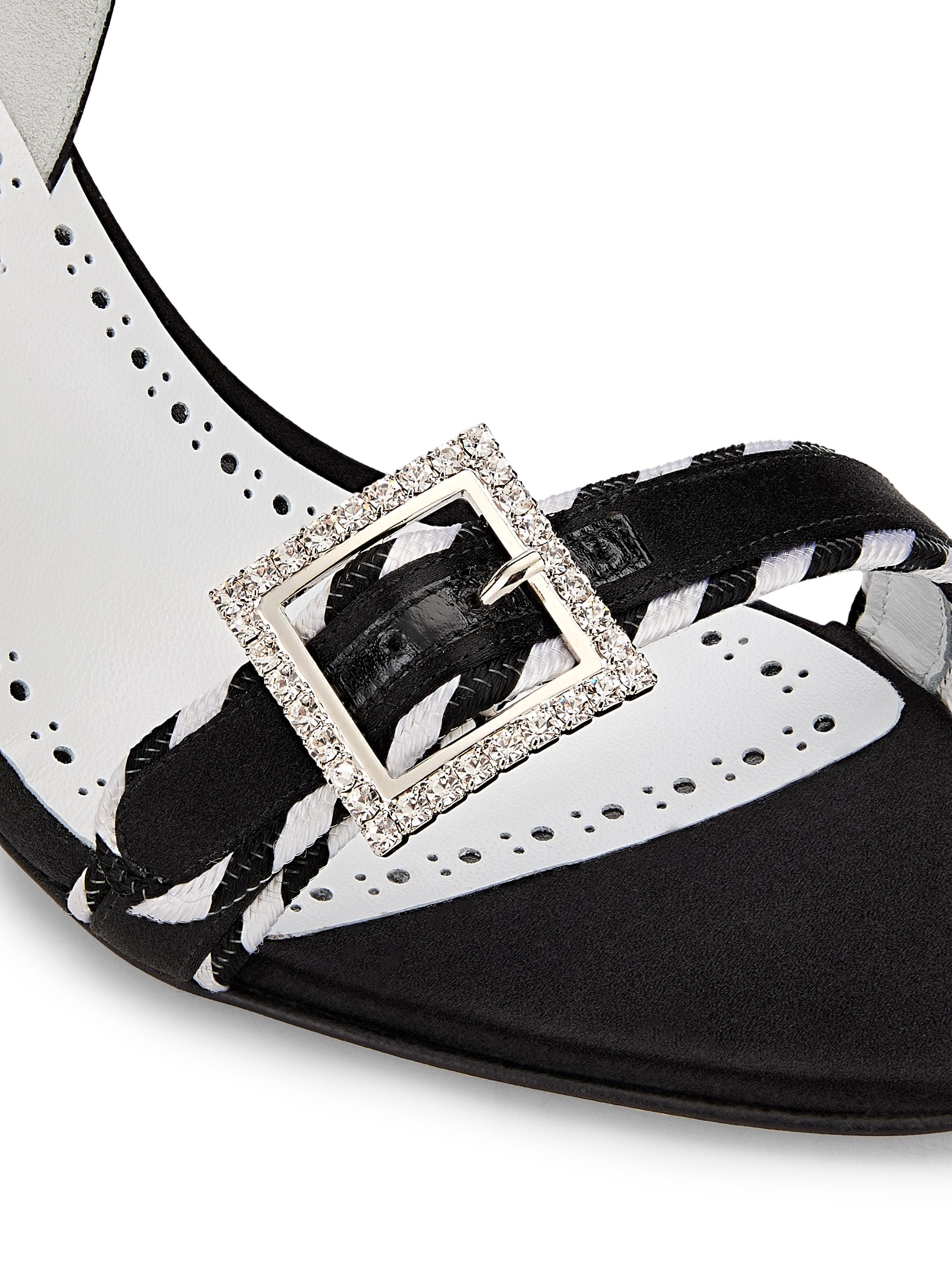 Manolo Blahnik Women's 90MM Sumbasan Embellished Buckle Slingback Sandals - Black | Thumbnail 5