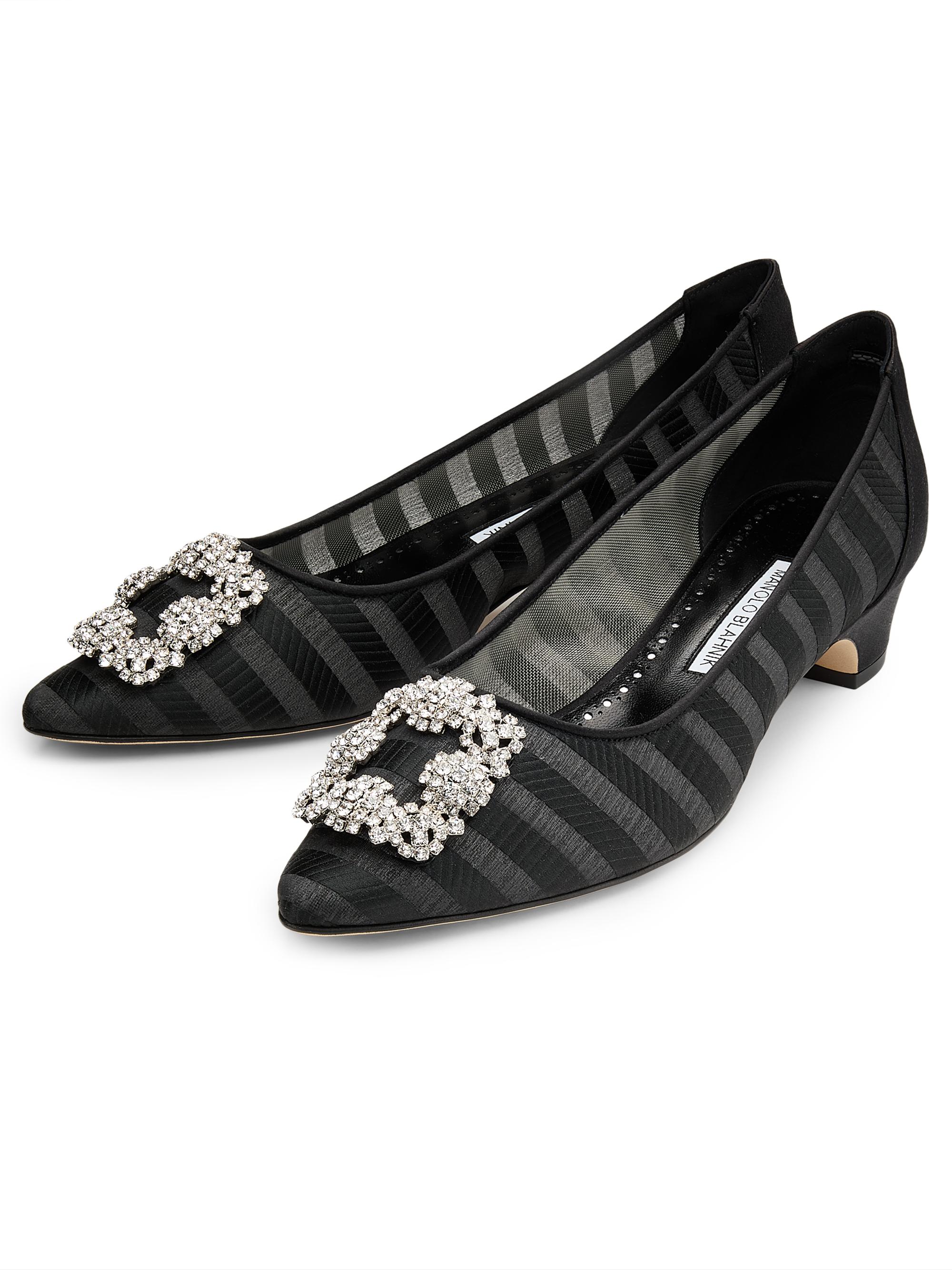 Manolo Blahnik Hangisila Jewel Buckle Pumps | Saks Fifth Avenue