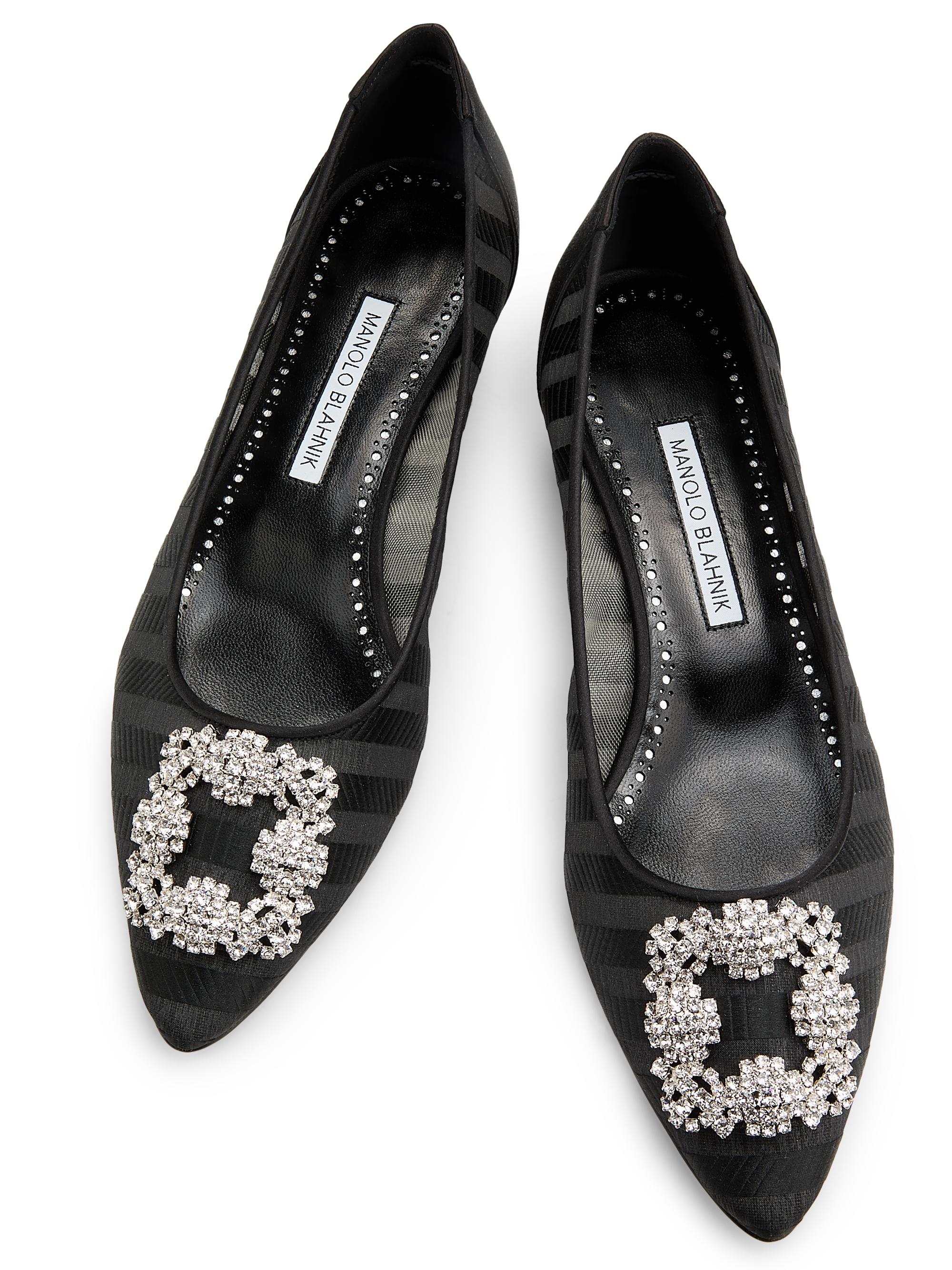Manolo Blahnik Hangisila Jewel Buckle Pumps | Saks Fifth Avenue