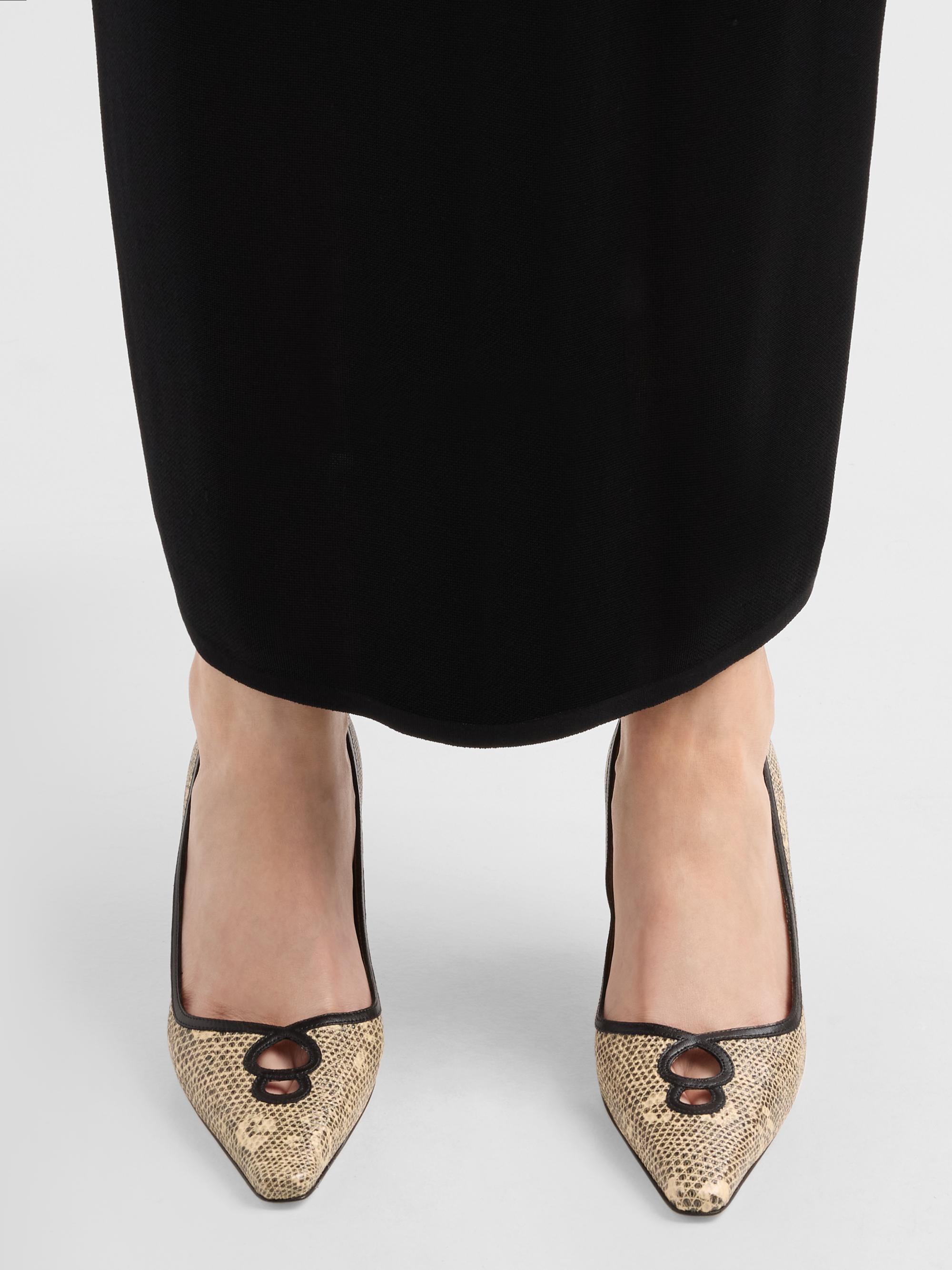 Manolo Blahnik Berry Snake-Embossed Leather Stiletto Pumps | Saks