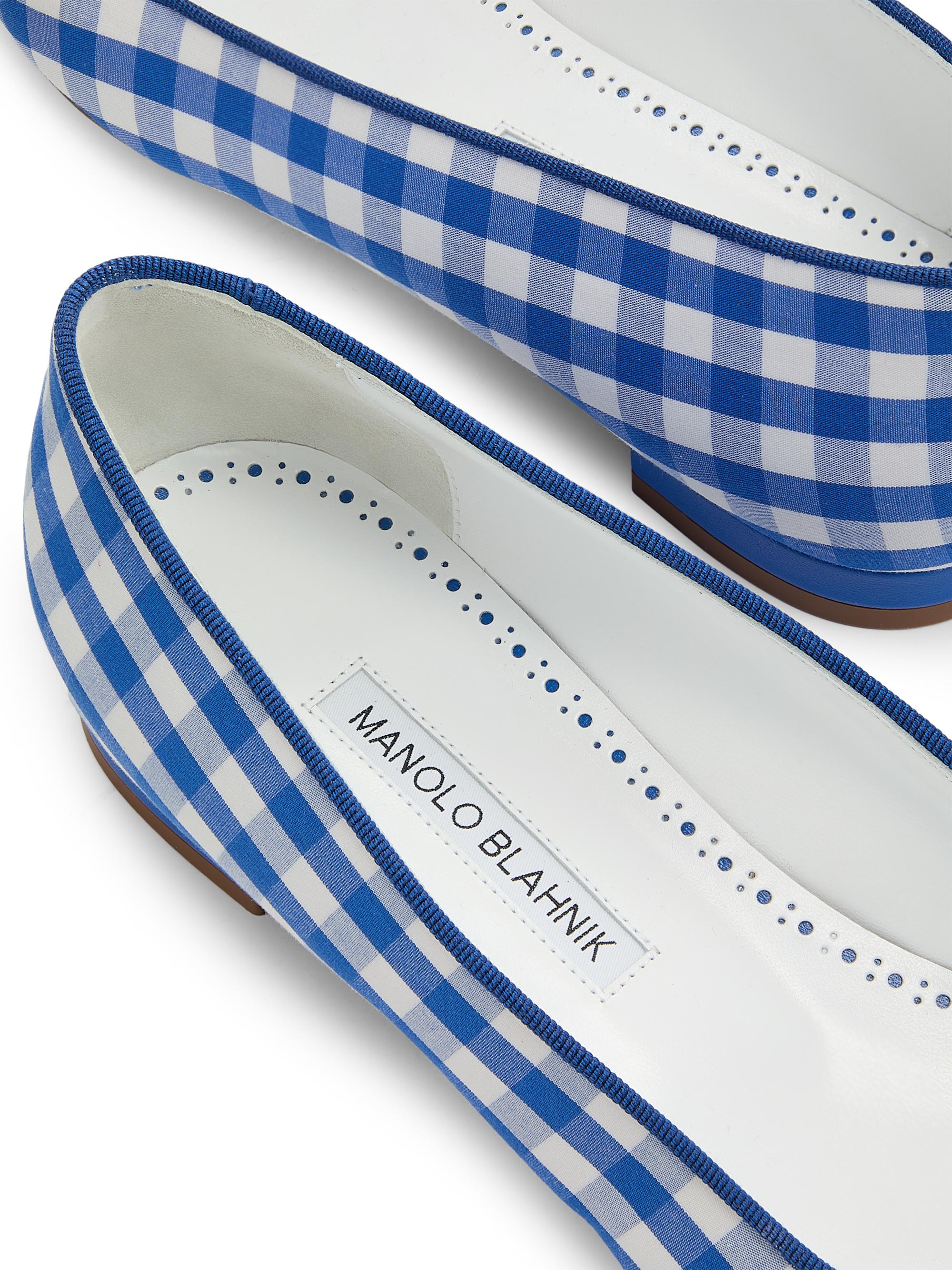 Manolo Blahnik Alexa Gingham Cotton Pumps | Saks Fifth Avenue