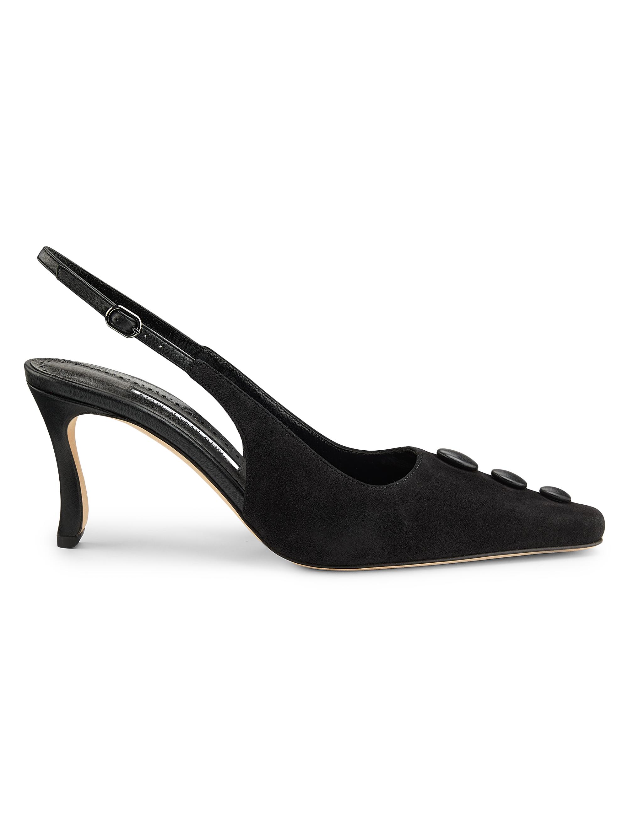 Manolo Blahnik Maysli 70MM Leather Slingback Pumps | Saks Fifth Avenue