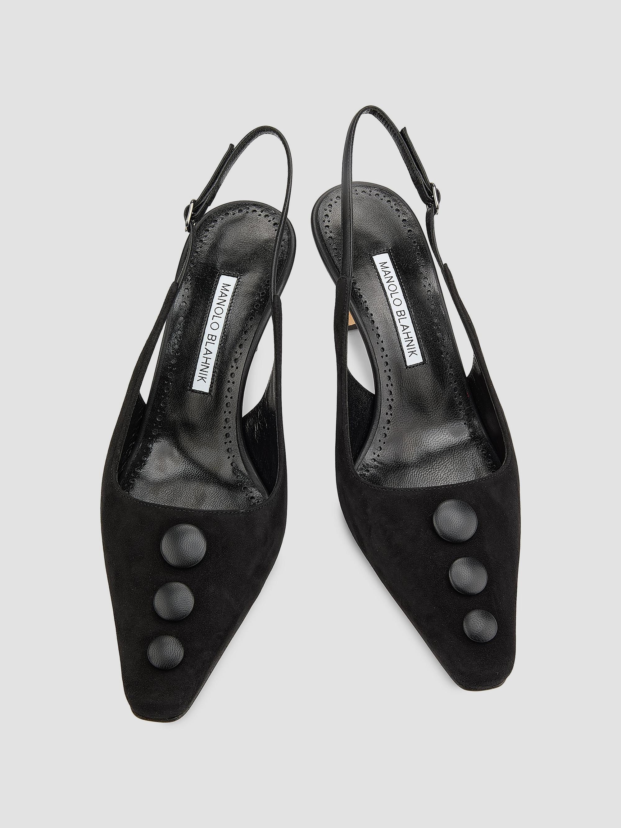 Manolo Blahnik Alexapla 70MM Suede & Leather Pumps | Saks Fifth Avenue