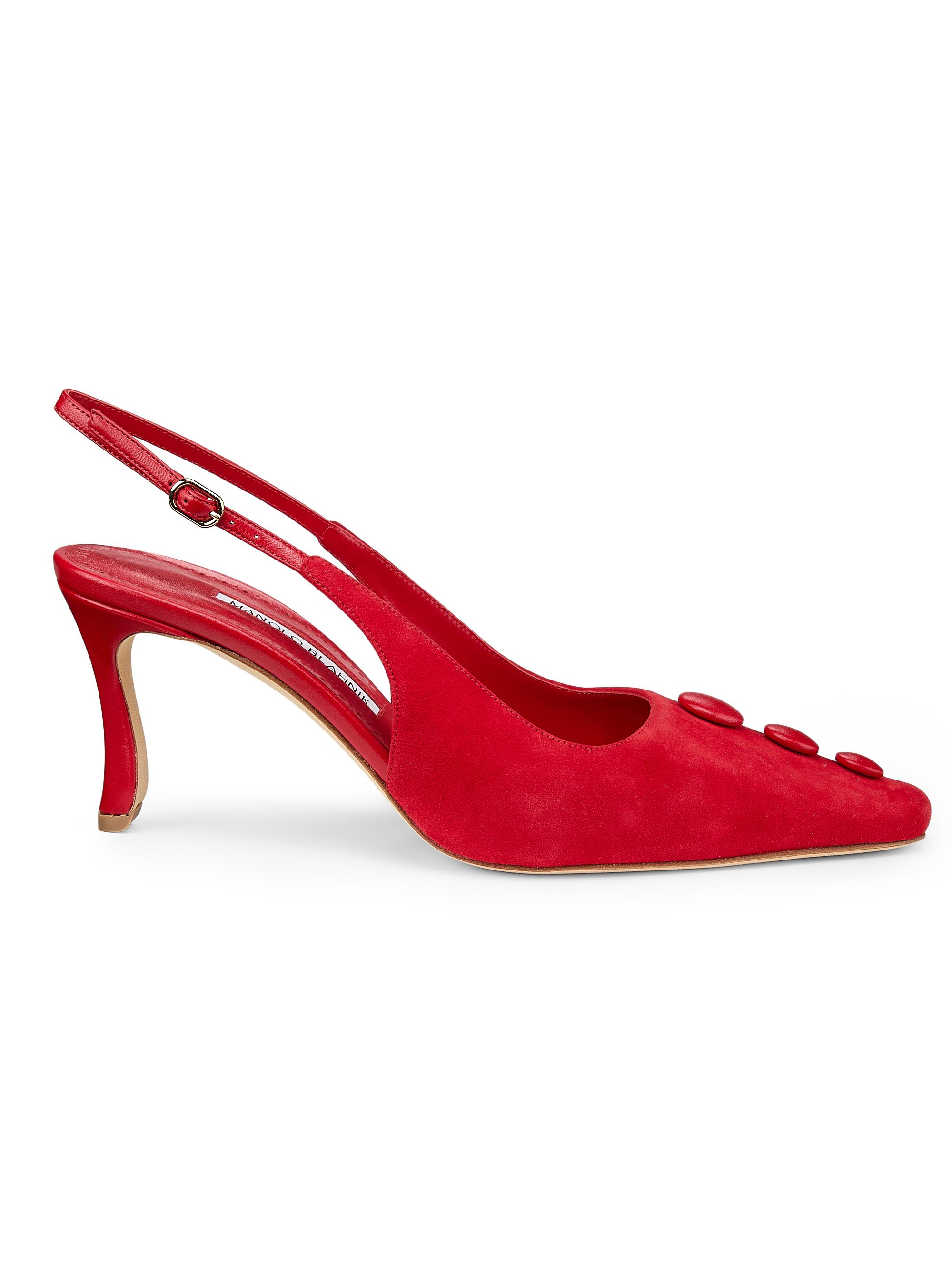 Manolo Blahnik Maysli 70MM Suede Slingback Pumps | Saks Fifth Avenue