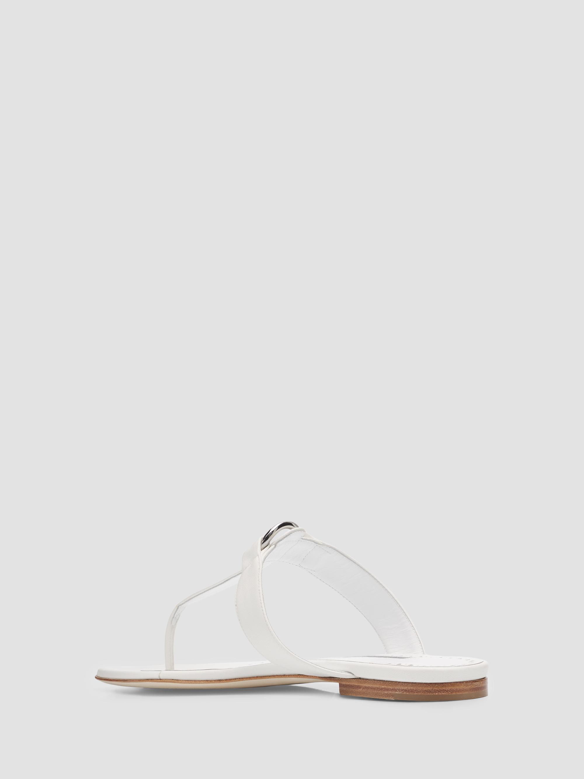 Manolo Blahnik Mionasan Leather T-Bar Sandals | Saks Fifth Avenue