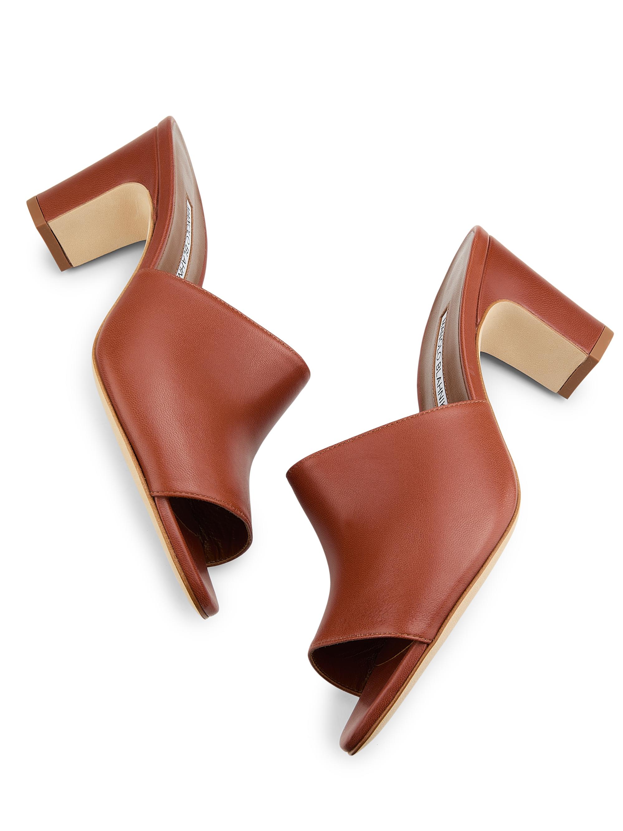 Manolo Blahnik Rapallabar Leather Sandals | Saks Fifth Avenue