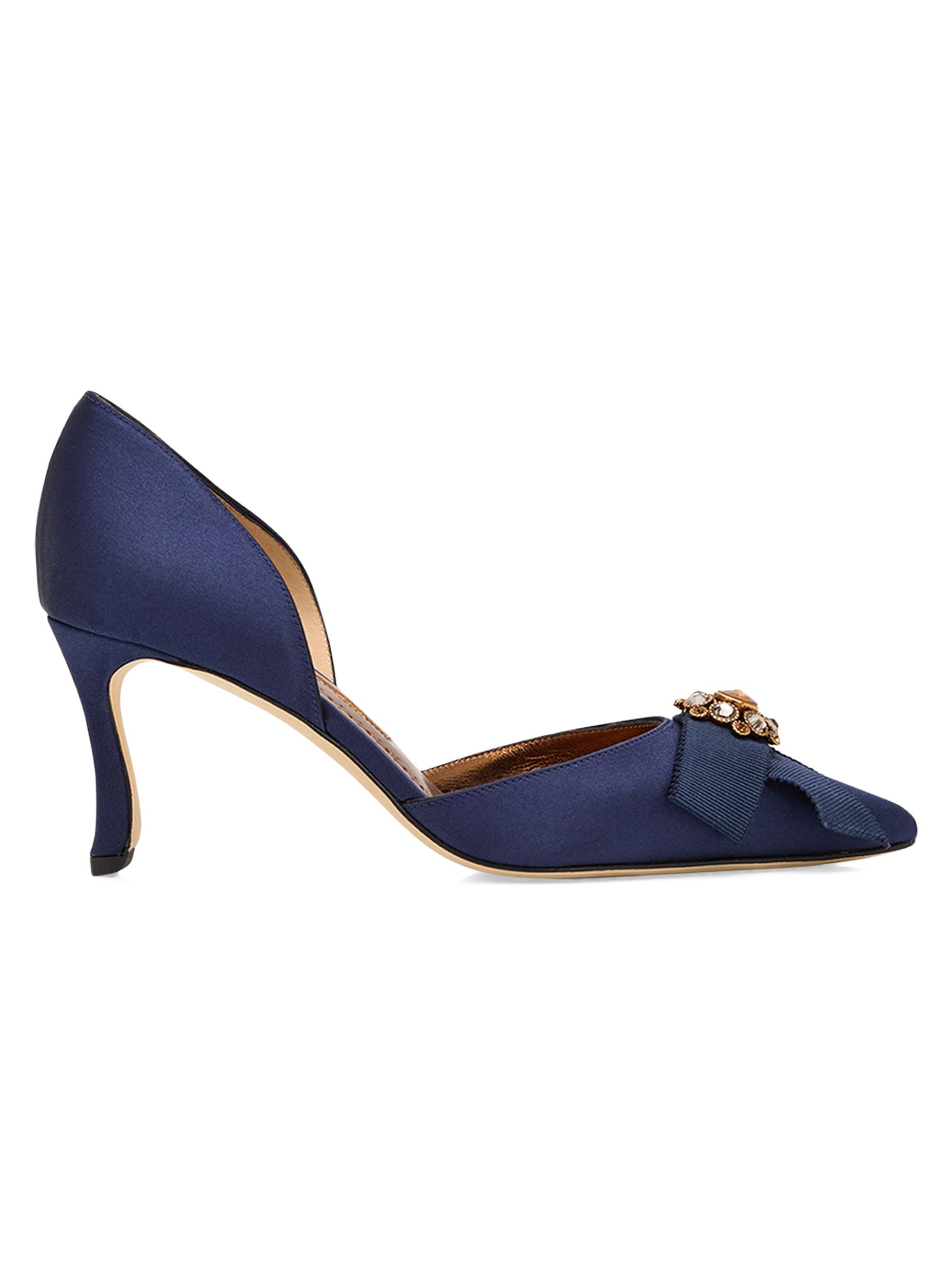 Manolo Blahnik BB 70MM Suede Point Toe Pumps | Saks Fifth Avenue