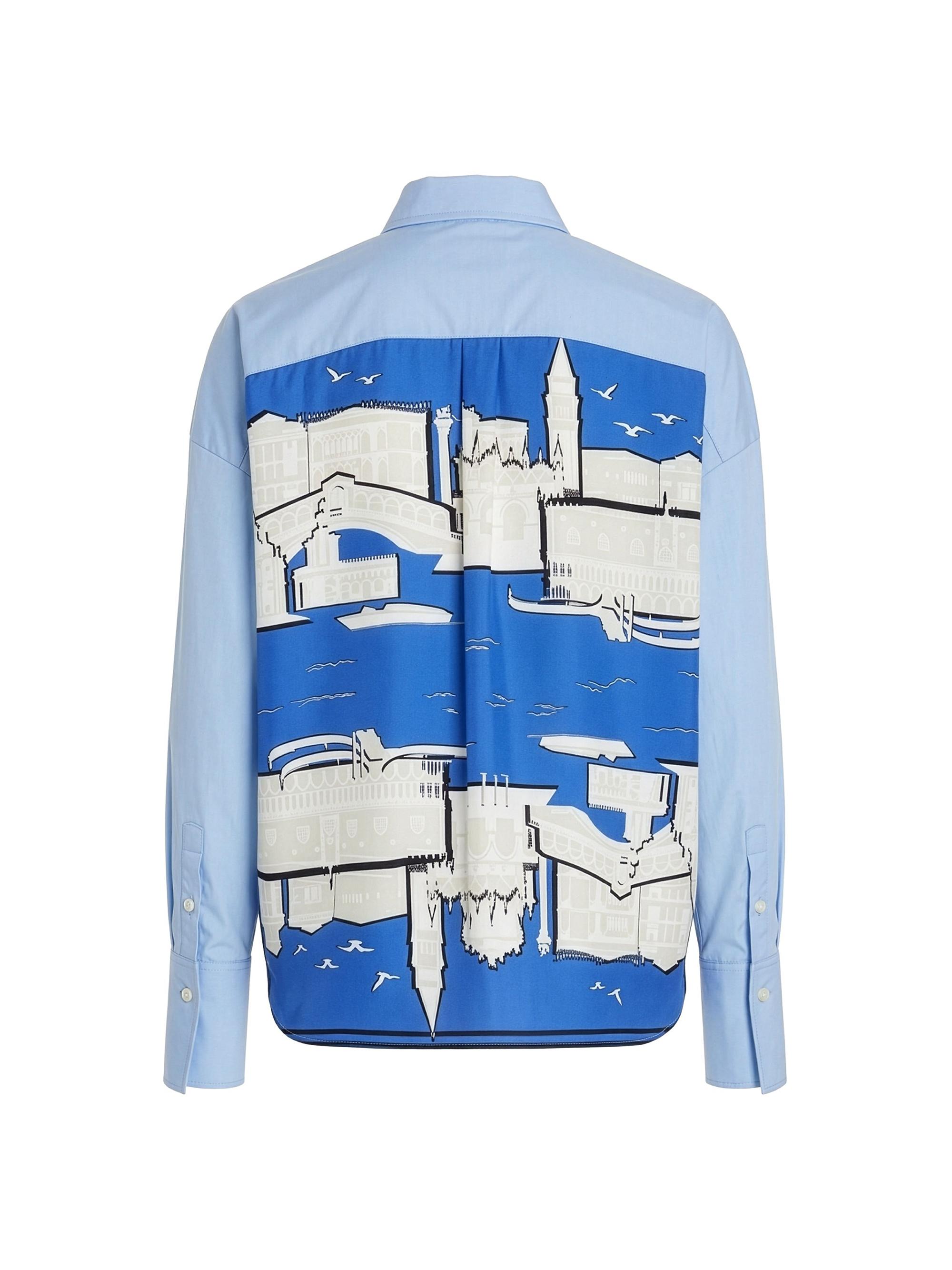 Callas Milano Women's Srene Scarf Back Shirt - Pale Blue | Thumbnail 3