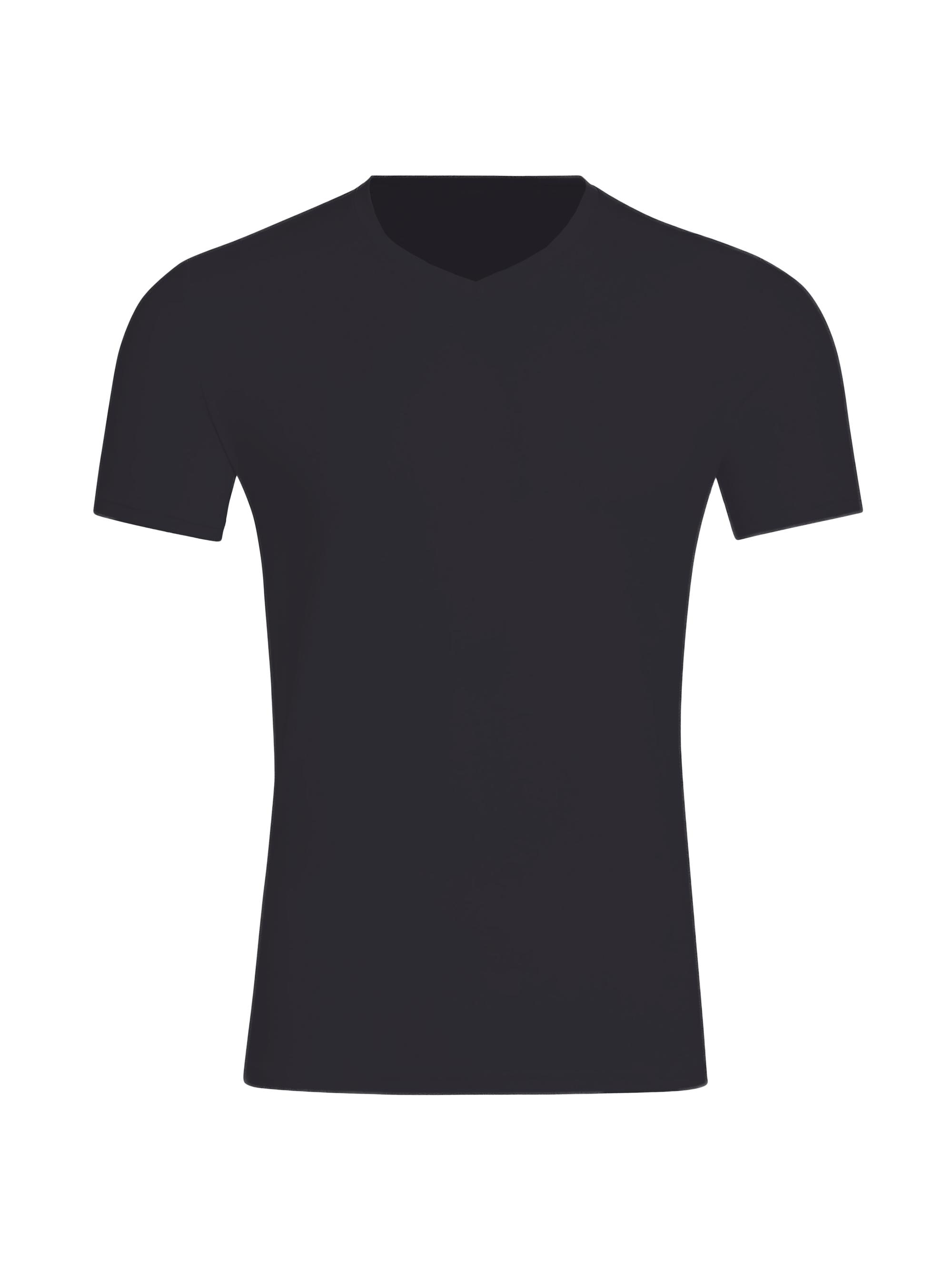 Commando Men's Premier Stretch-Cotton V-Neck Undershirt - Black - Women's Clothing
