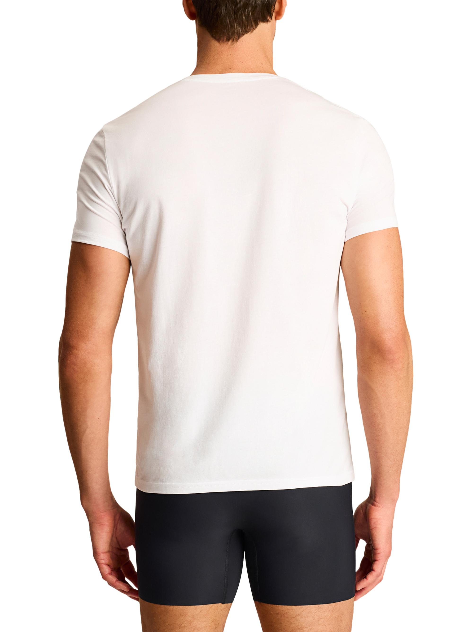 Commando Men's Premier Stretch-Cotton V-Neck Undershirt - White | Thumbnail 3