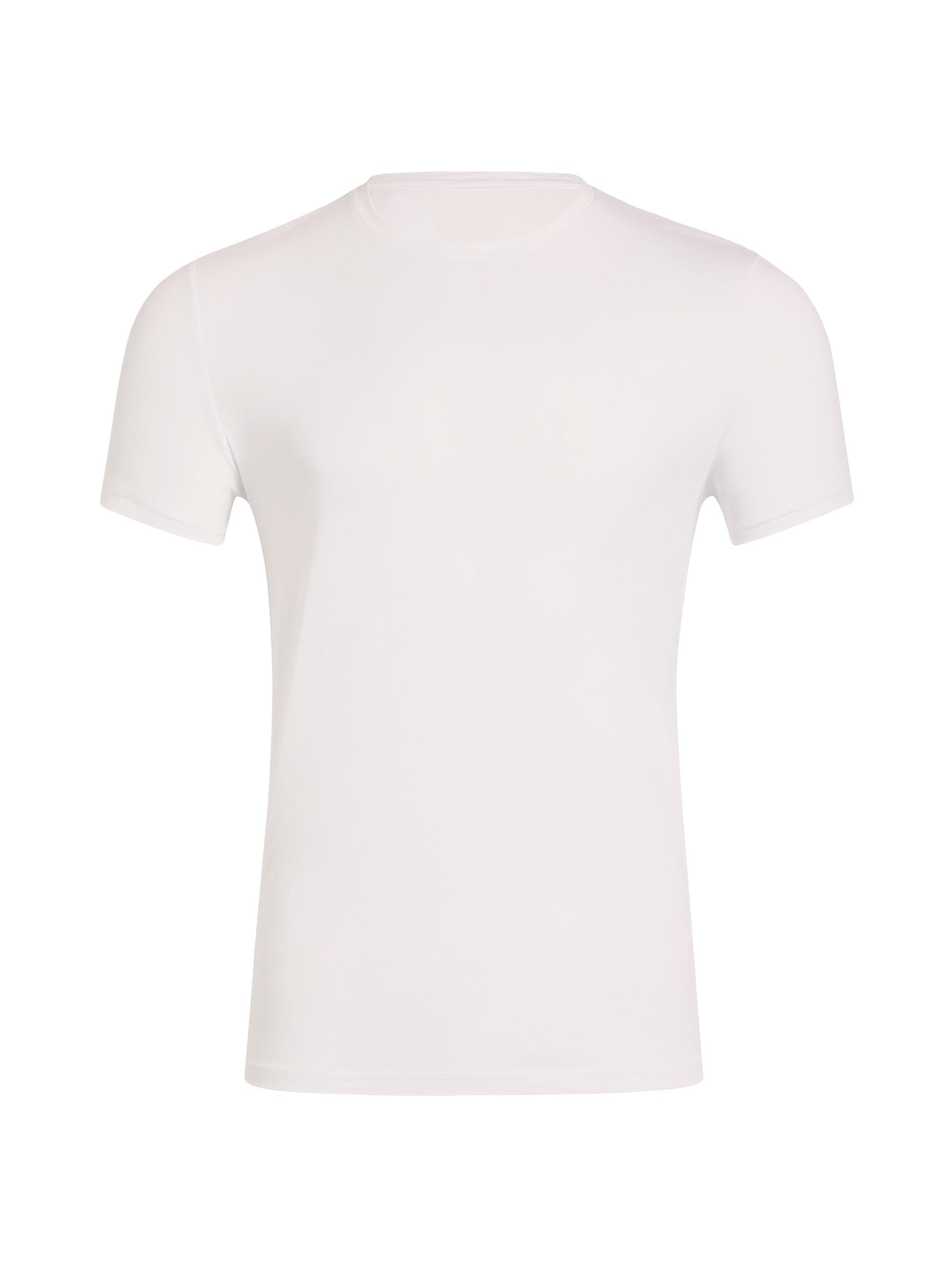 Commando Men's Premier Stretch-Cotton Crewneck Undershirt - White