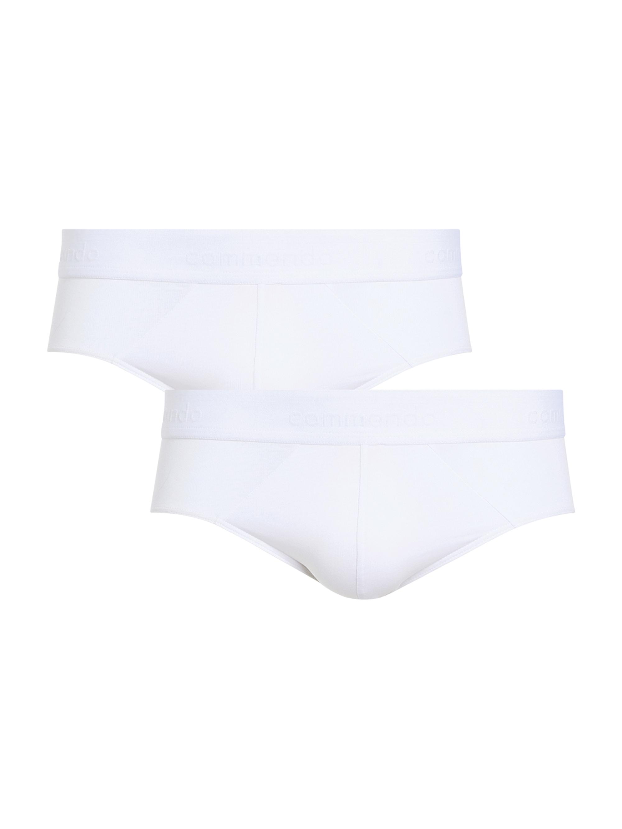 Commando Men's Premier 2-Pack Stretch-Cotton Brief Set - White