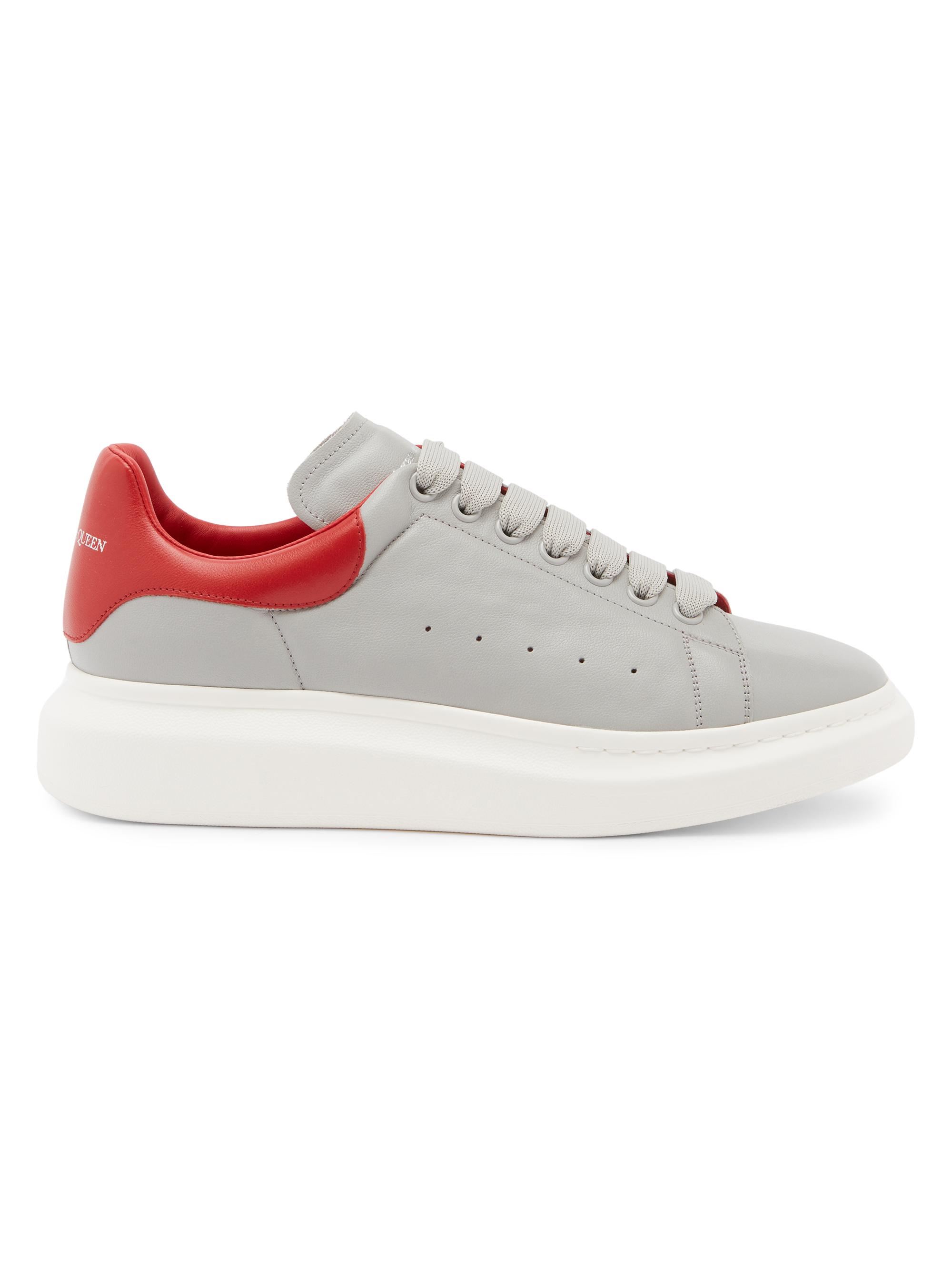 McQueen Men's Oversized Colorblocked Leather Low-Top Sneakers - Sand Stone