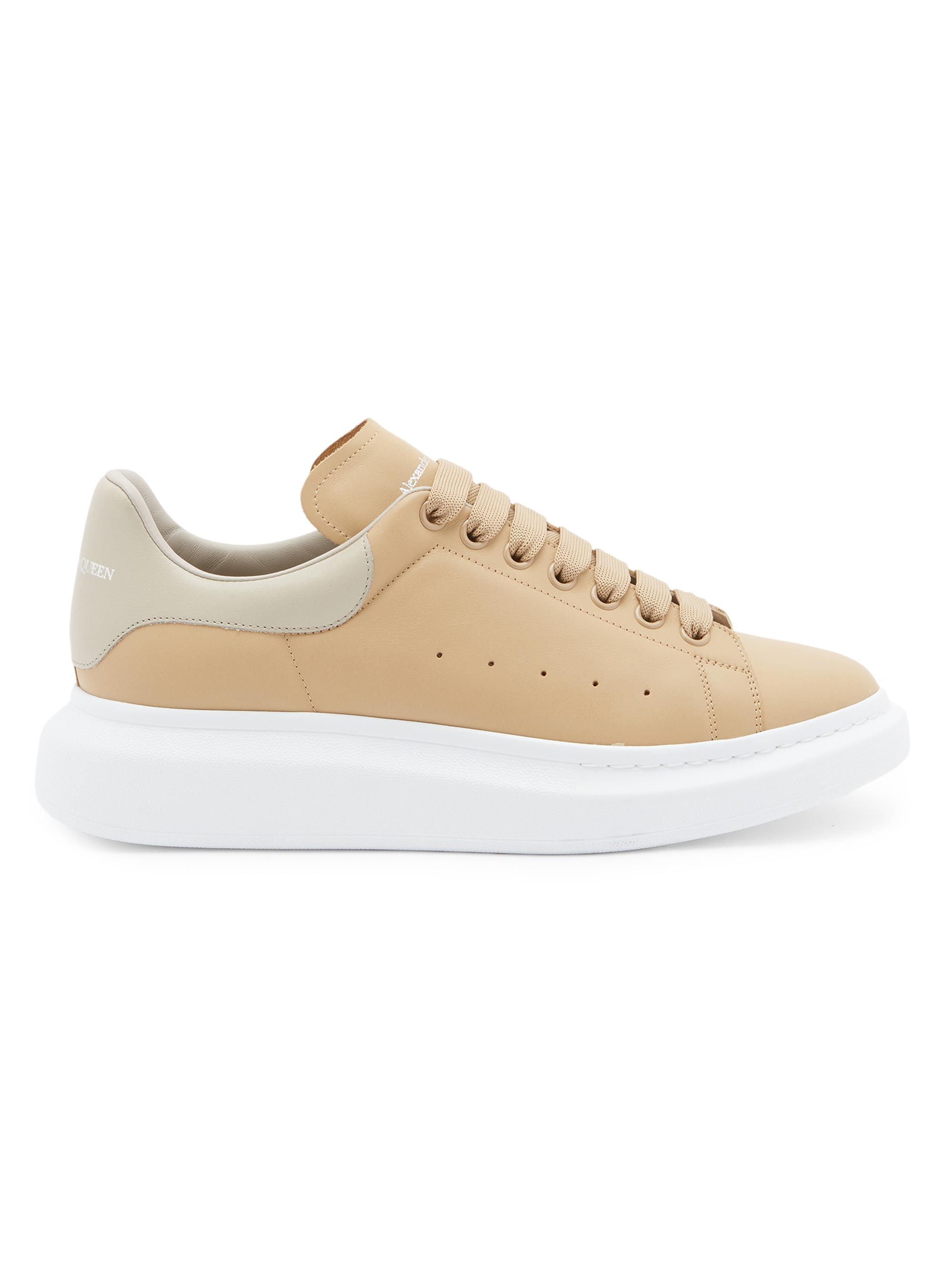 McQueen Men's Oversized Colorblocked Leather Low-Top Sneakers - Sand Stone | Thumbnail 7